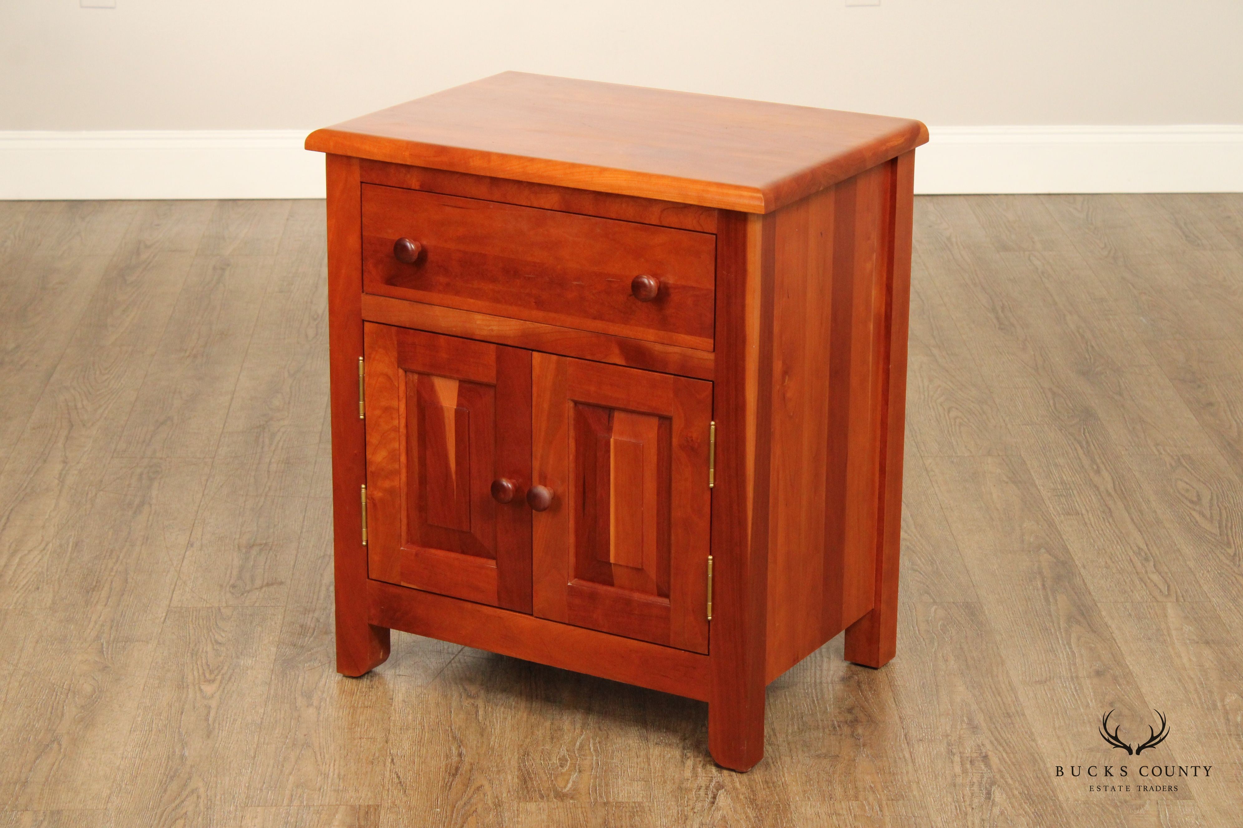 Stuart David Mission Style Cherry Cabinet Nightstand