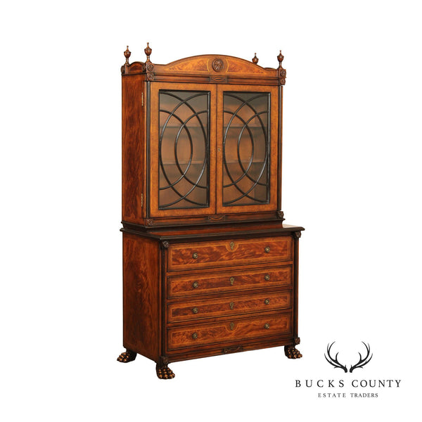 Monarch Fine Furniture Regency Style Mahogany Royal Guard Accent Hutch Bookcase