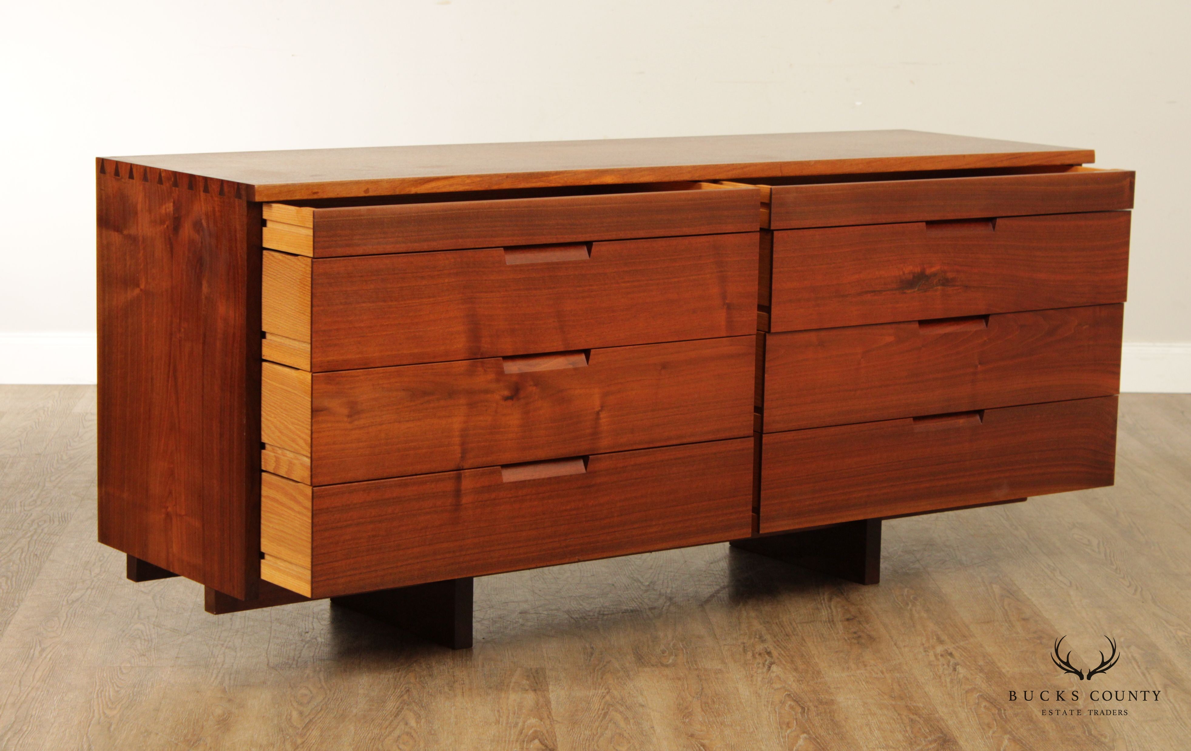 George Nakashima Studio Eight-Drawer Walnut Dresser