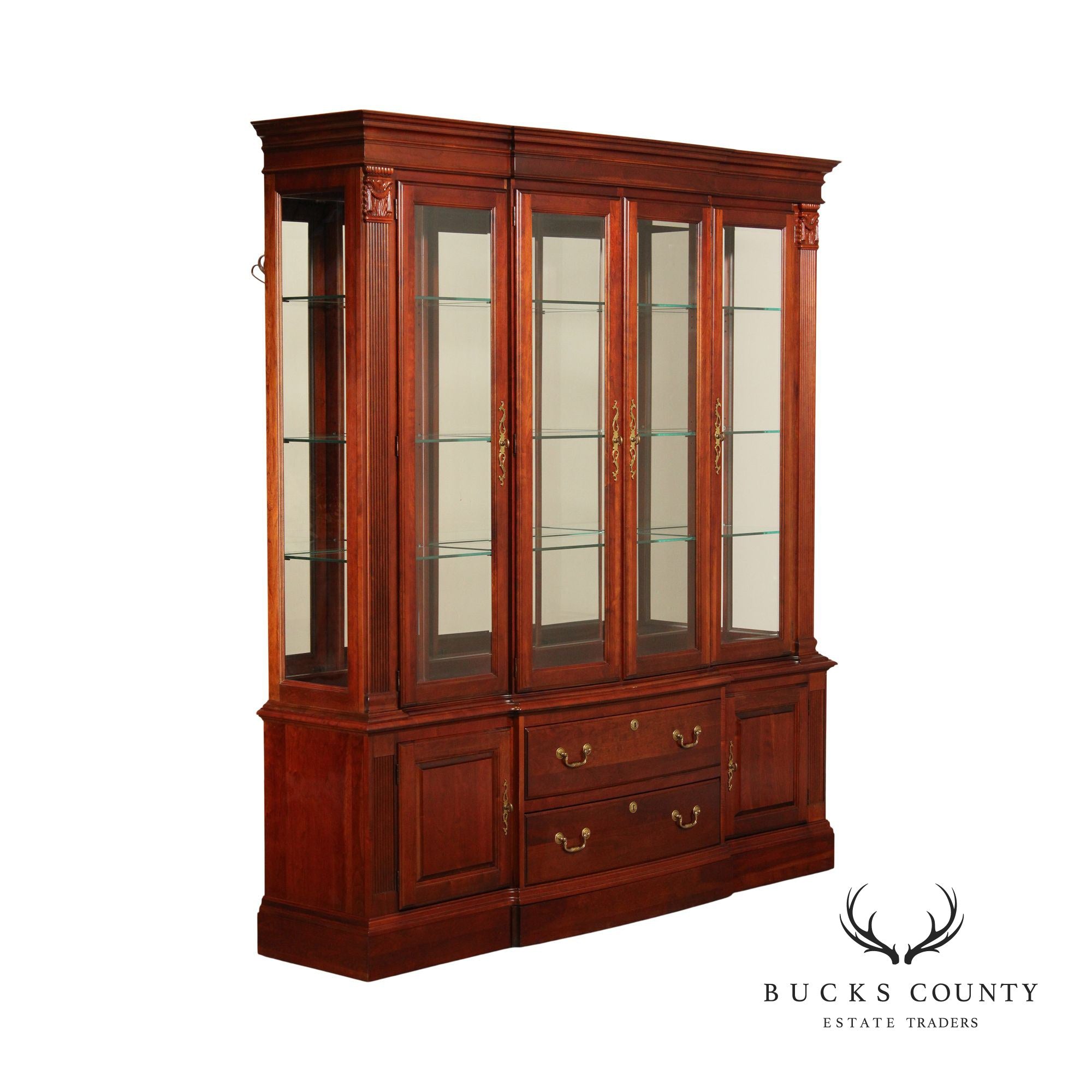 Pennsylvania House Large Cherry China Display Cabinet