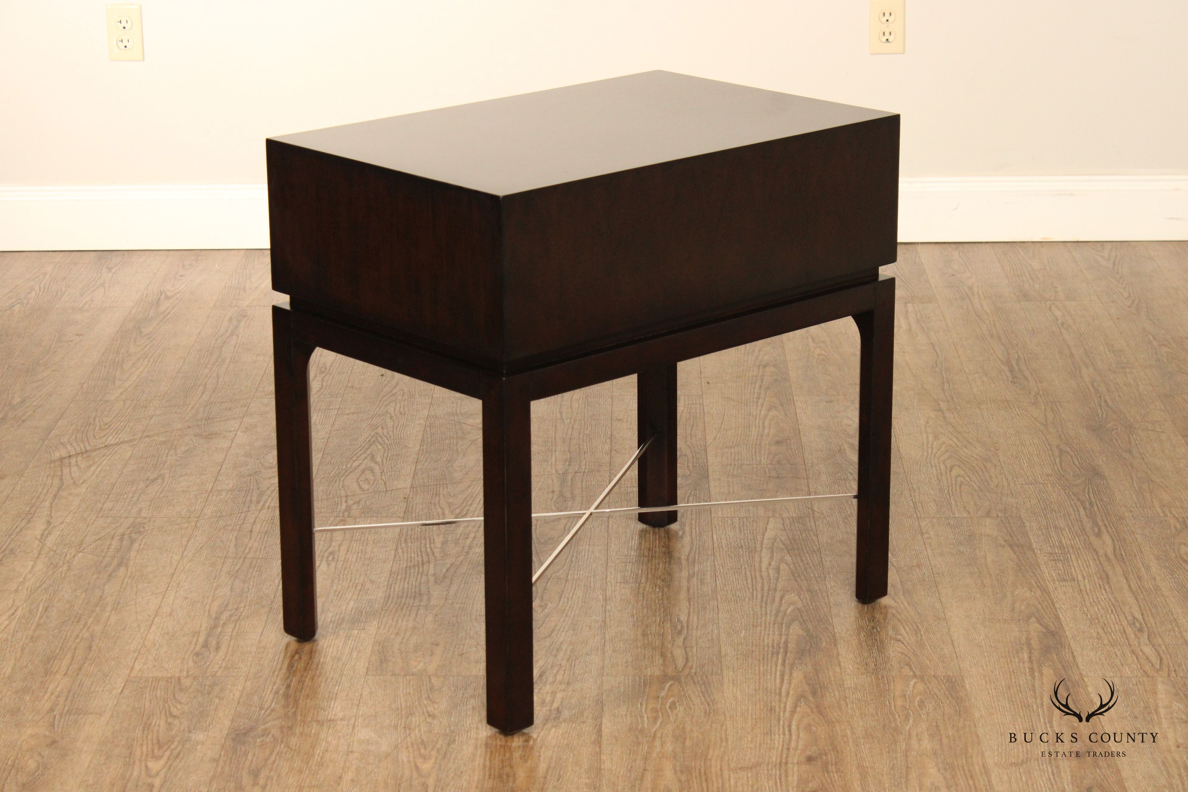 Theodore Alexander Contemporary 'Gold Leaf' One-Drawer Side Table