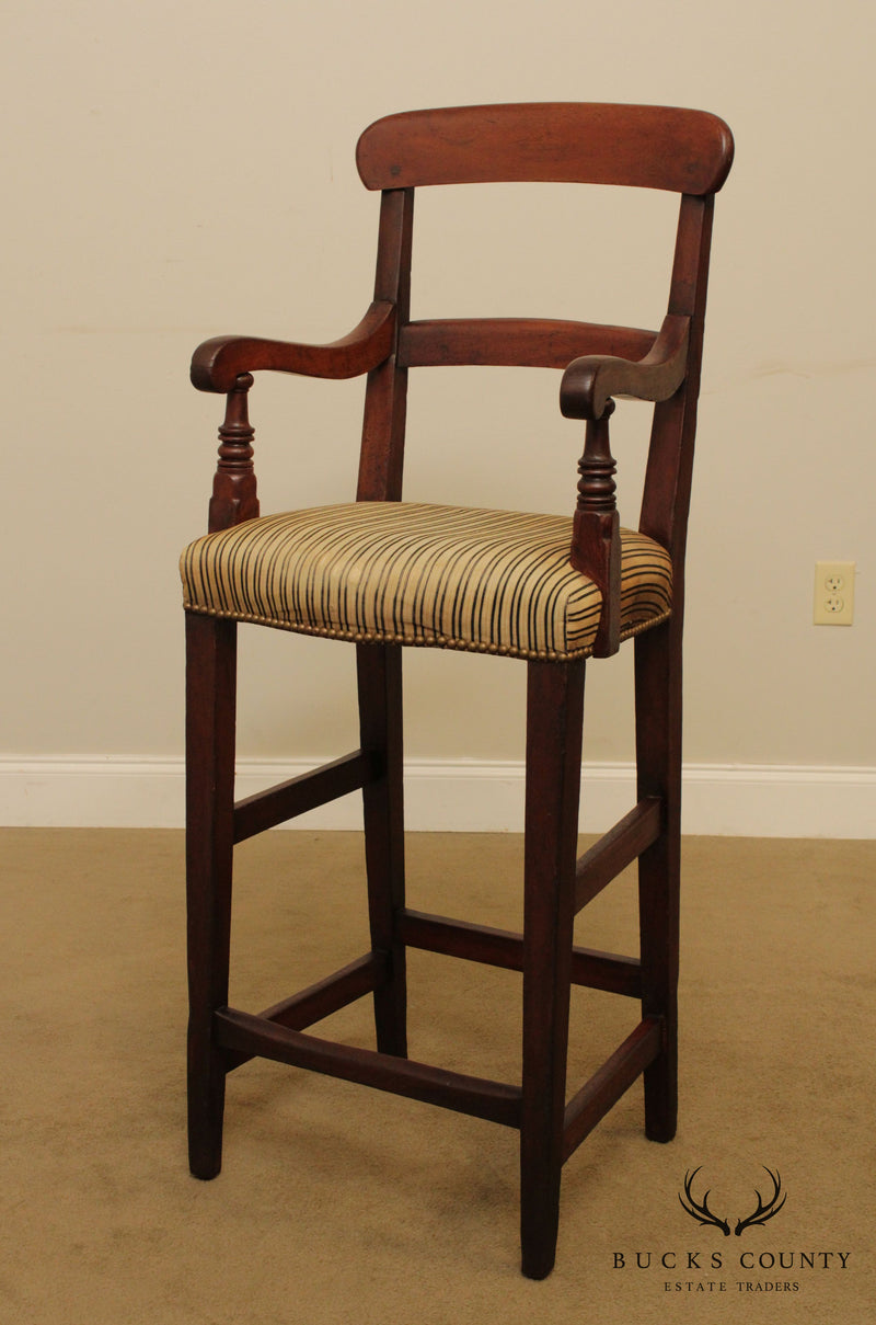 Antique 19th Century English Mahogany Pub Chair