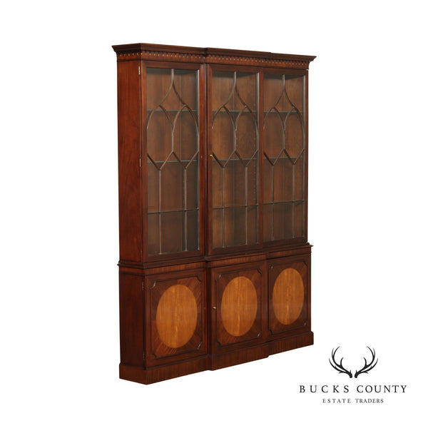 Baker Collector's Edition English Regency Style Mahogany China Display Bookcase Cabinet