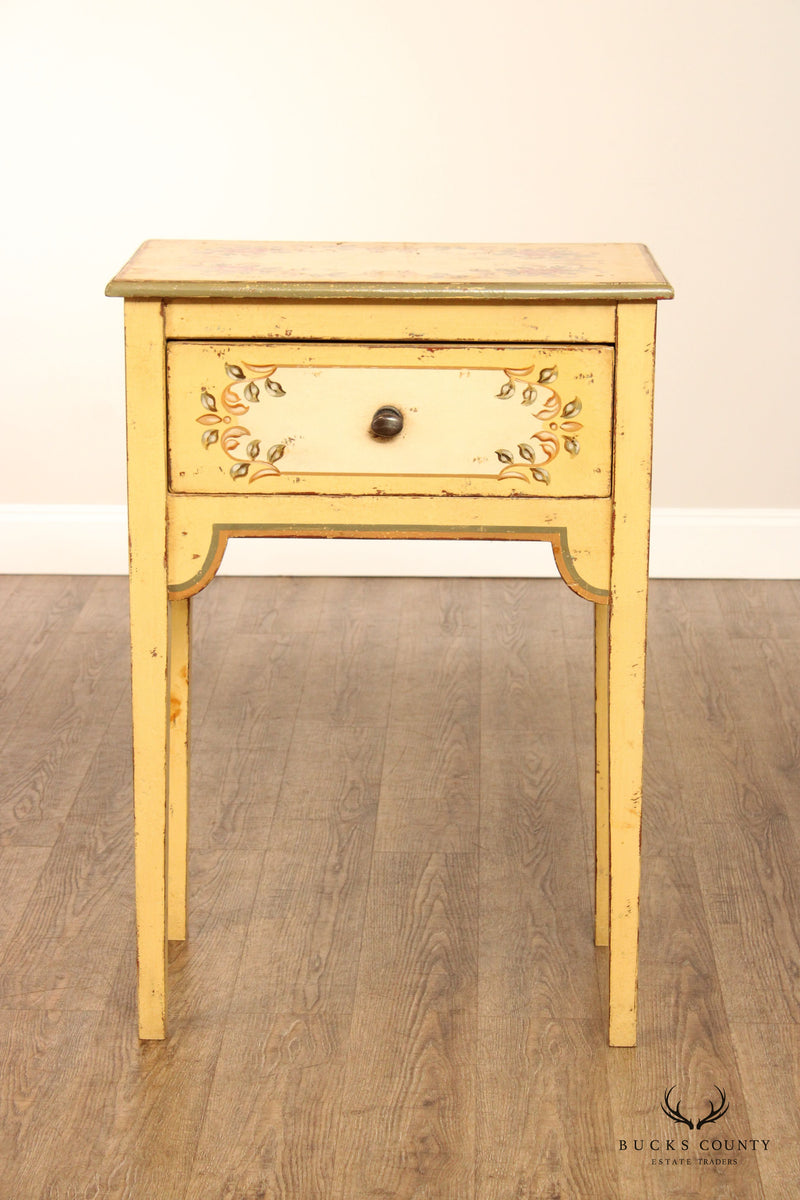 Eddy West Pair of Farmhouse Painted Pine Nightstands
