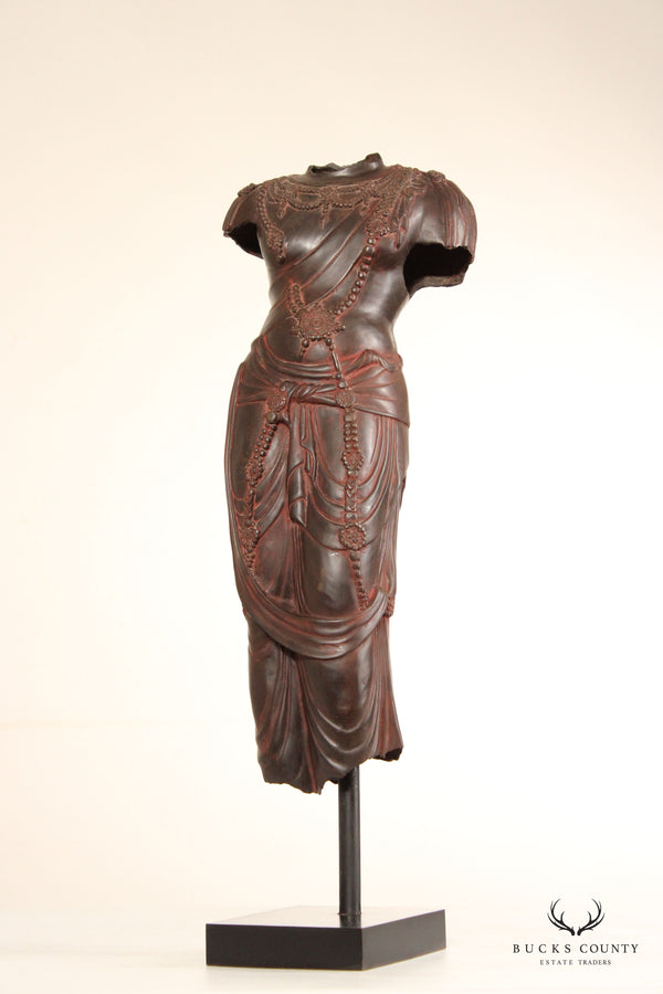 Chinese Bodhisattva Figural Torso Bronze Statue