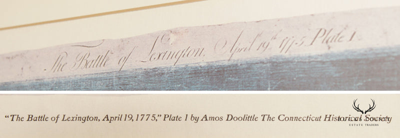The Connecticut Historical Society 'Battle of Lexington April 19th 1775' Print After Amos Doolittle