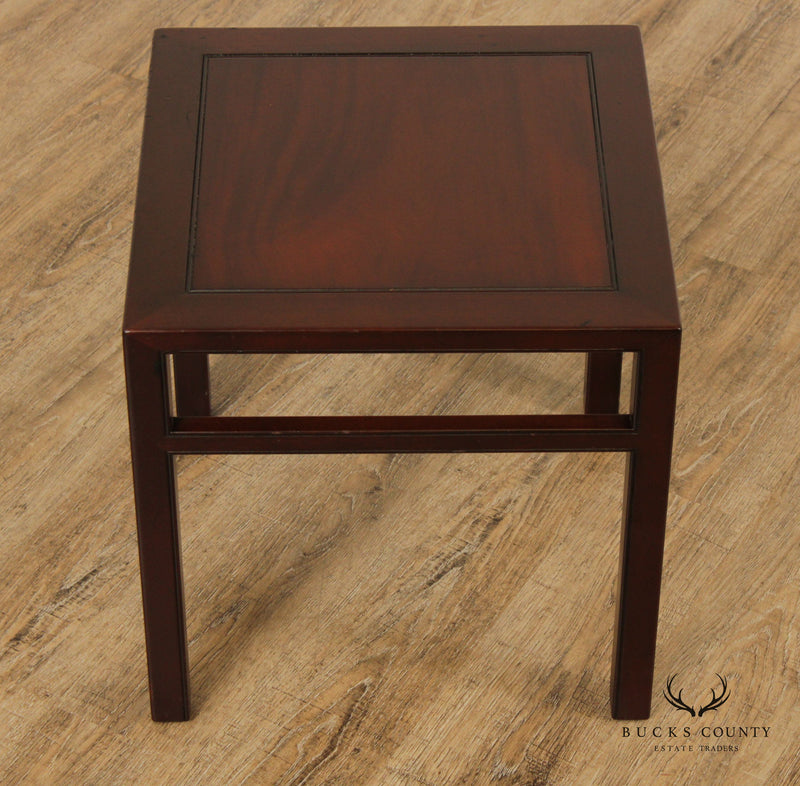 Saybolt Cleland Ming Style Square Mahogany End Table