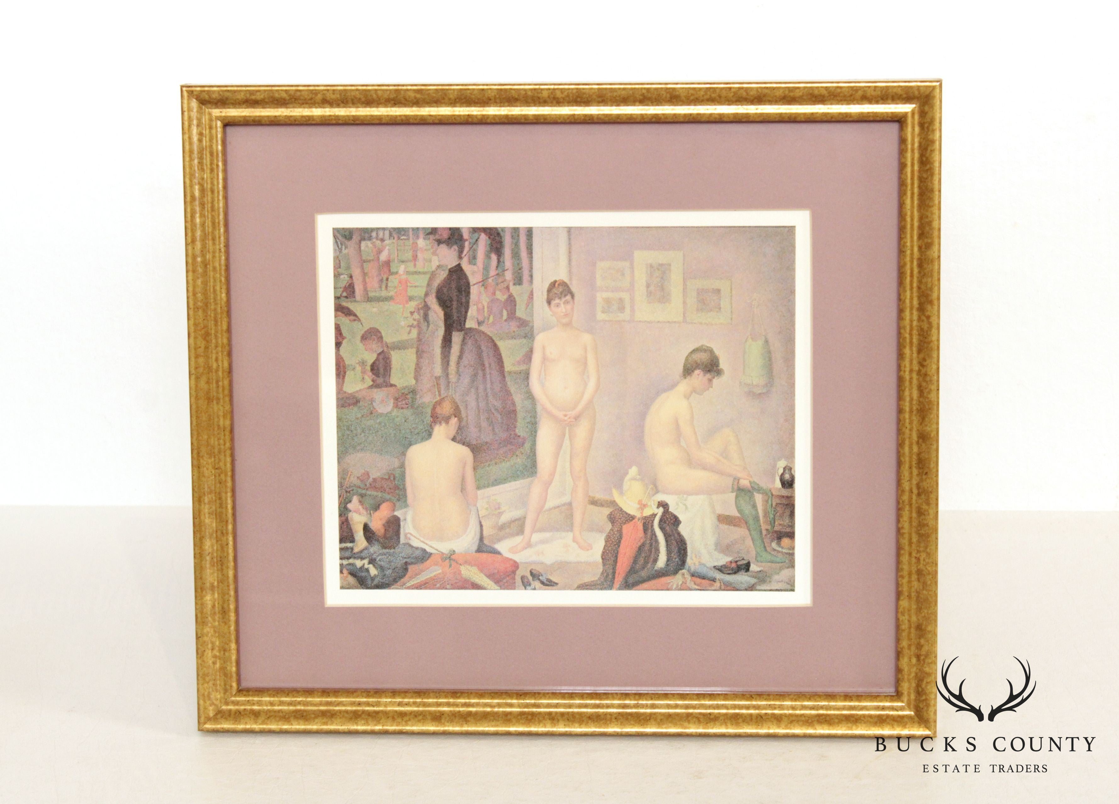 Georges Seurat 'Models' Custom Framed Fine Art Print