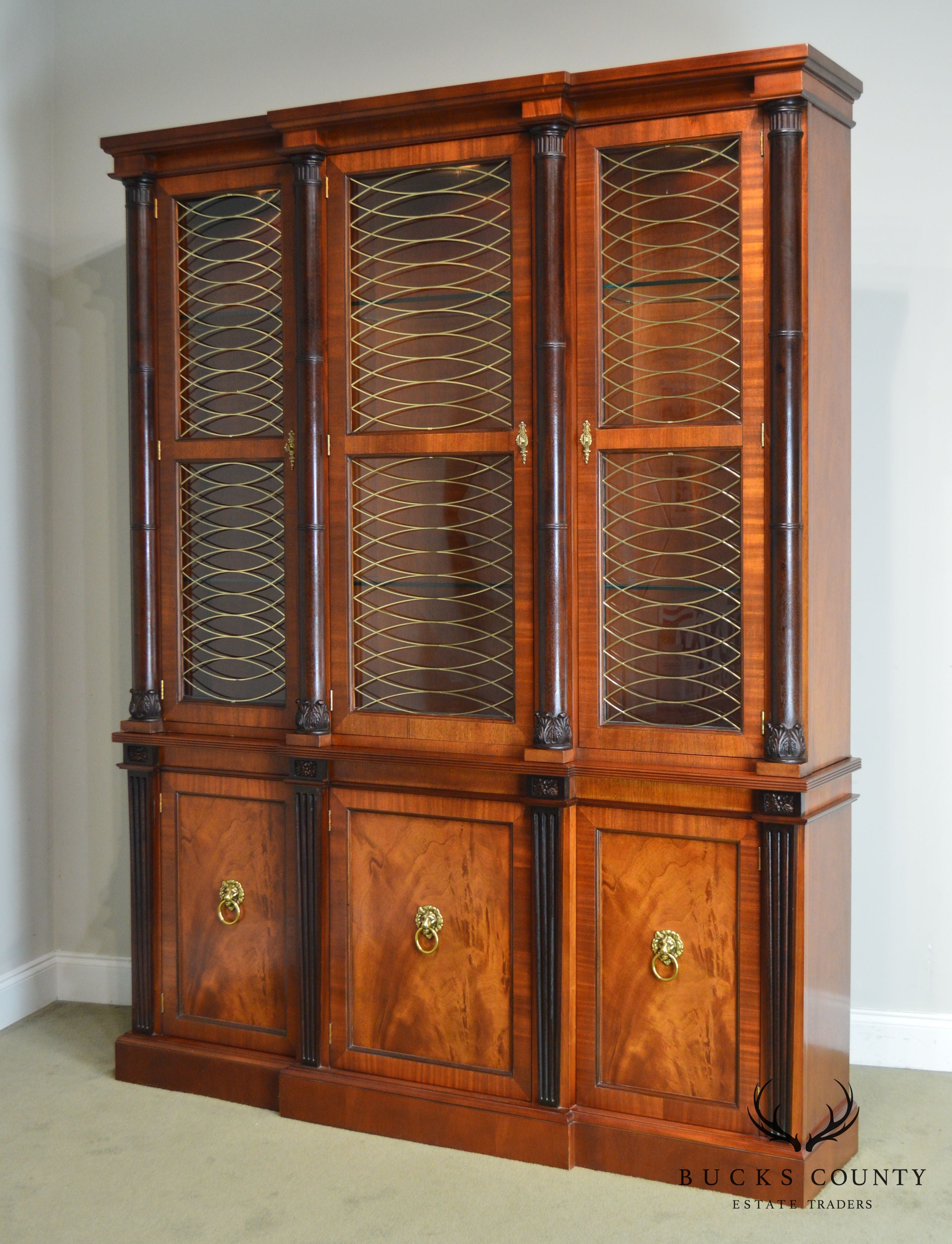 Baker Mahogany Regency Style Breakfront