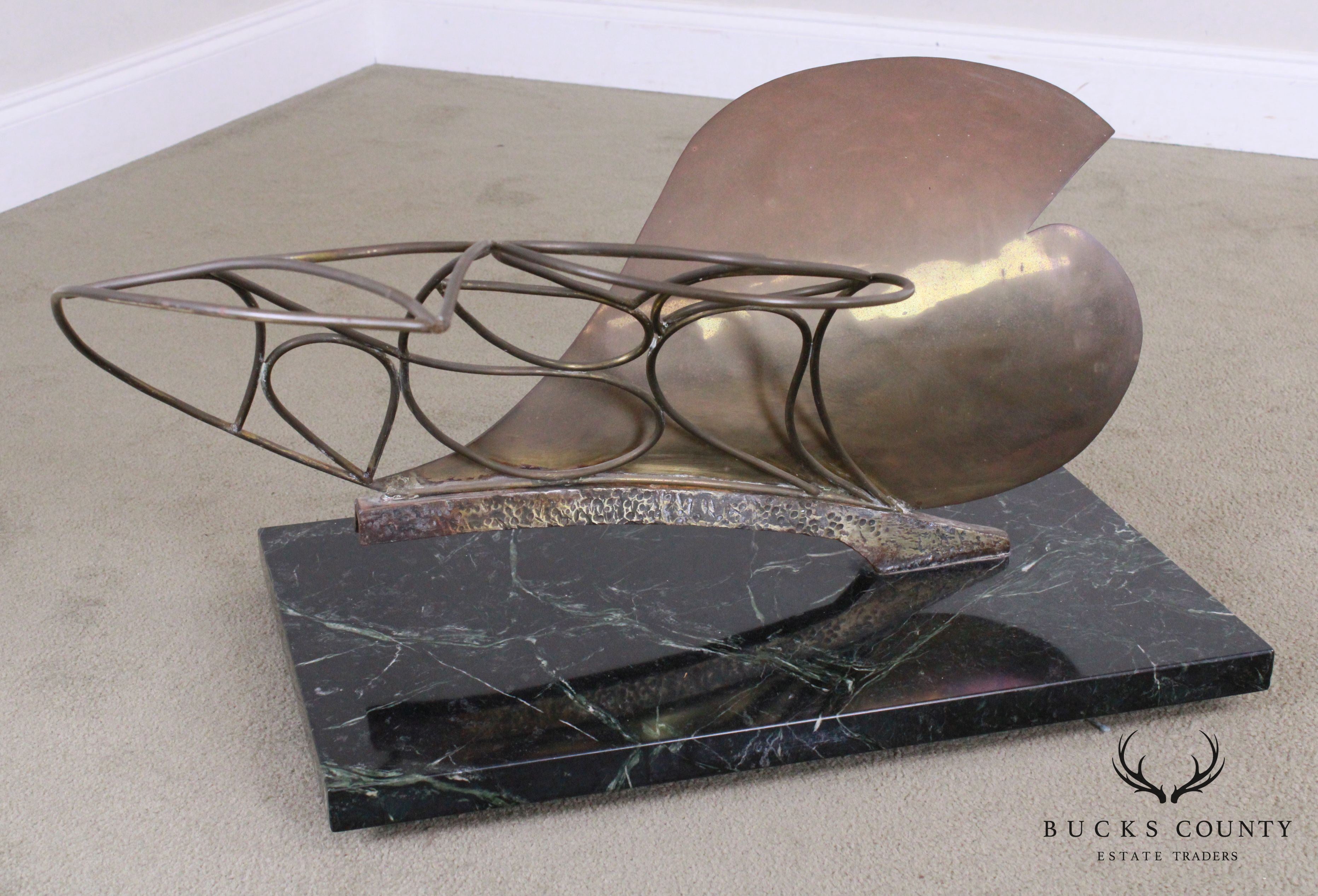 Postmodern Bronze Abstract Sculpture