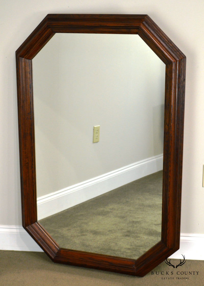 Henredon Vintage Oak Octagon Wall Mirror