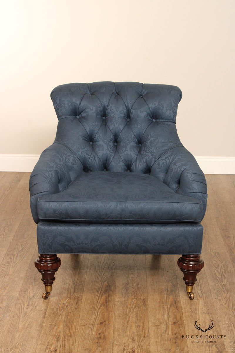 Century Furniture English Traditional Pair of Tufted Armchairs