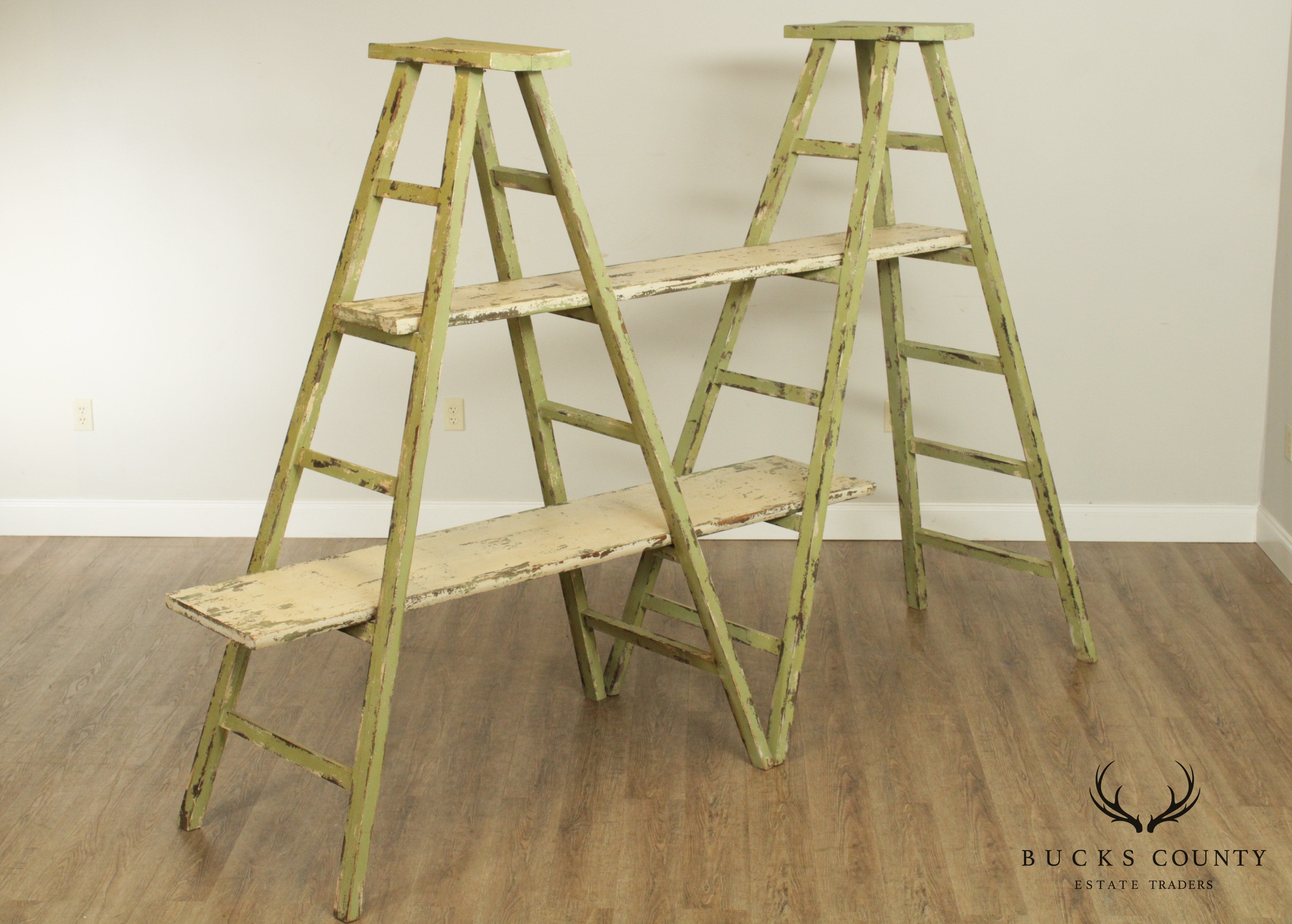 Vintage Farmhouse Ladder Etagere