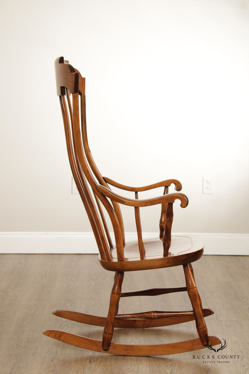 Nichols & Stone Traditional High Back Maple Windsor Rocking Chair