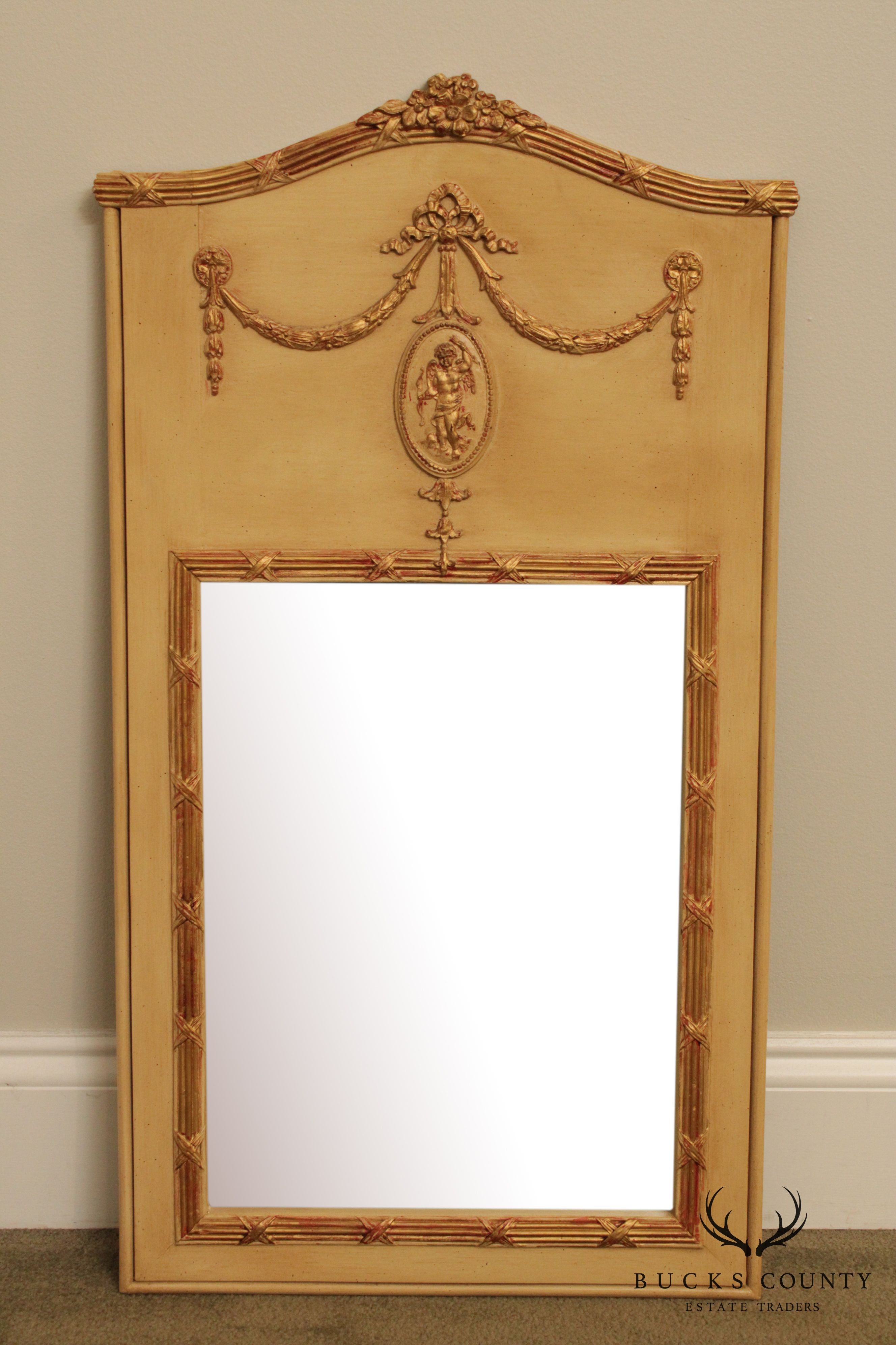 Italian Renaissance Style Painted Wall Mirror