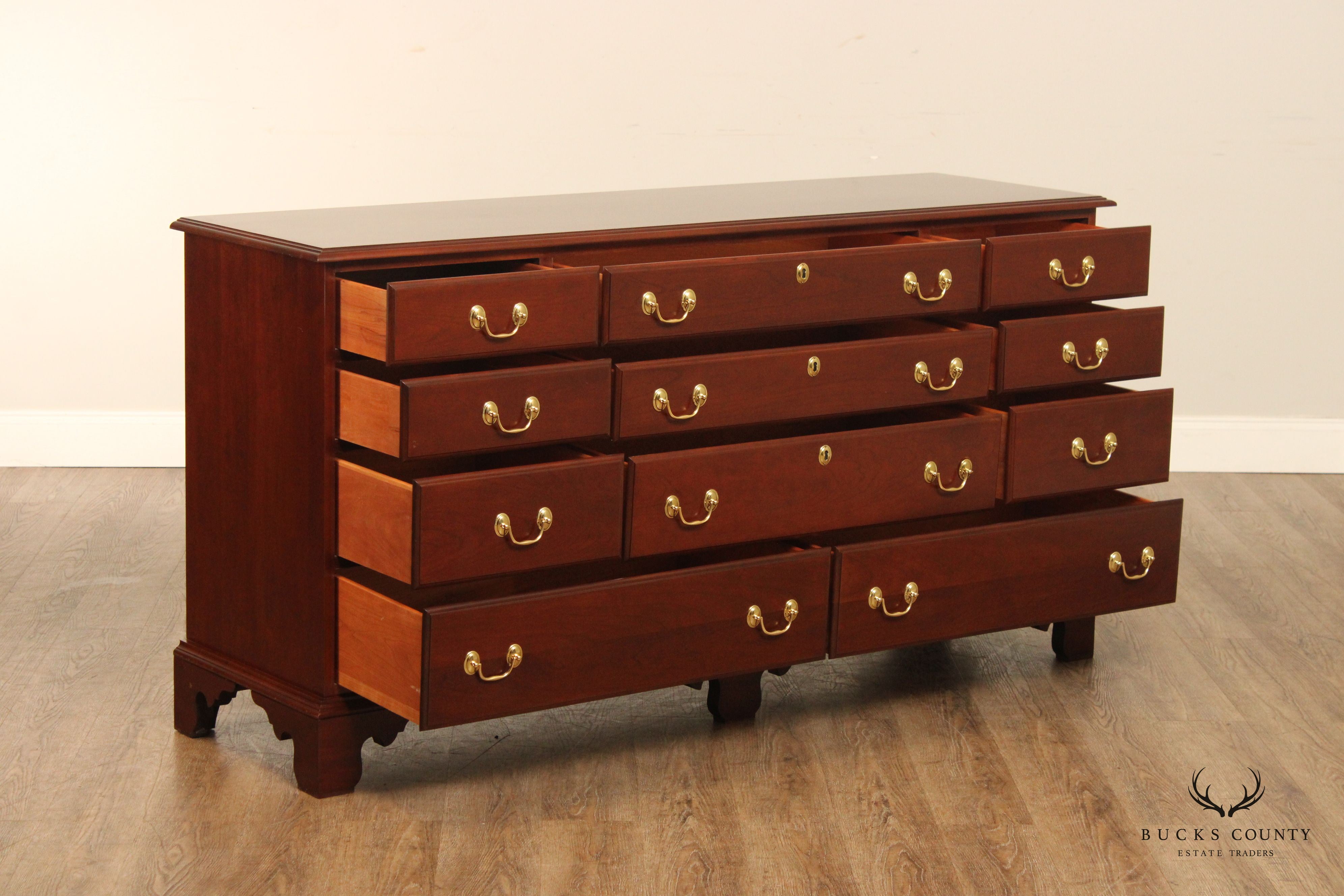 Harden Chippendale Style Cherry Long Dresser