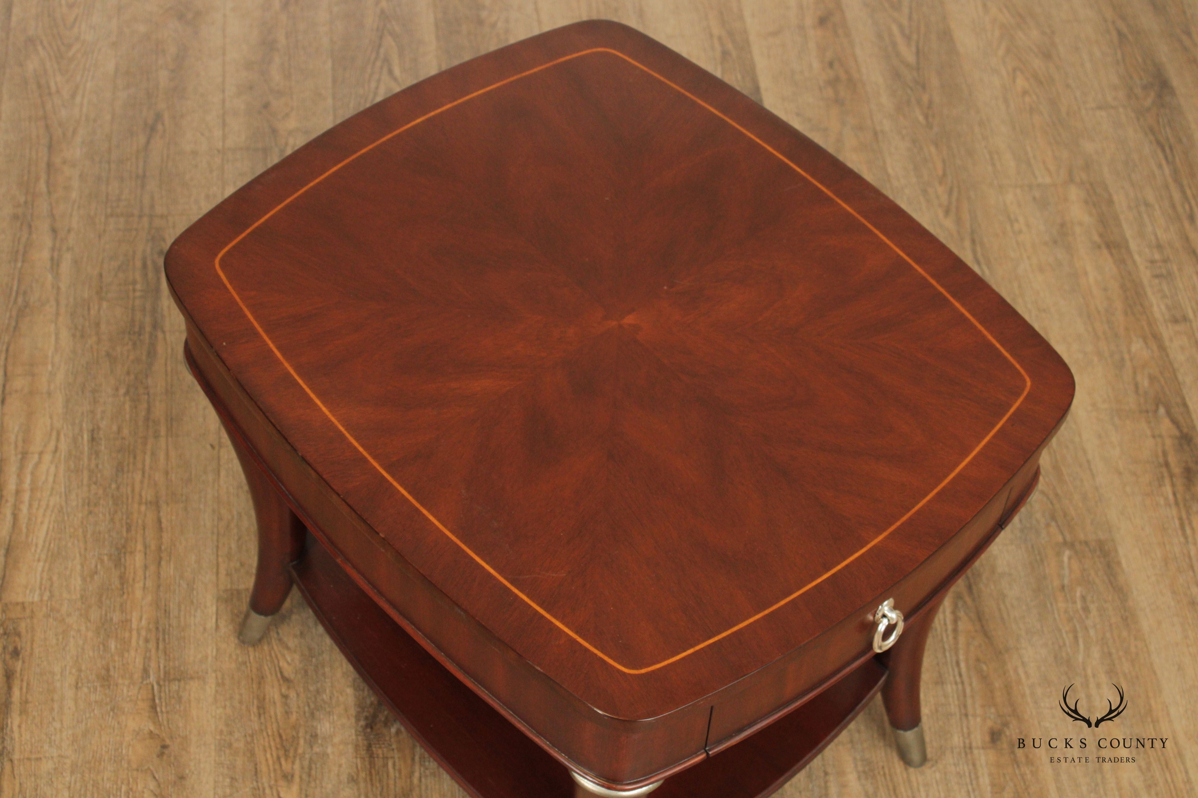 Thomasville 'Bogart' Art Deco Style One-Drawer Side Table