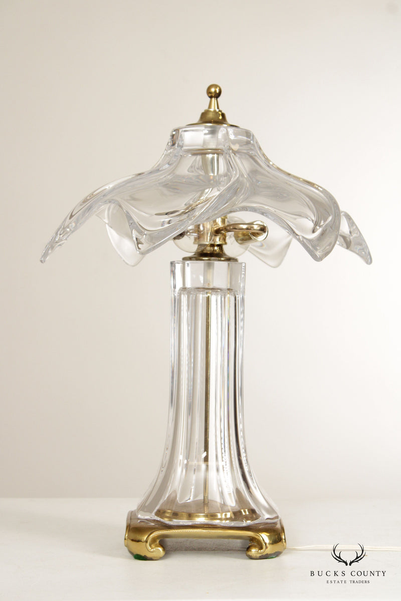 Cofrac Art Verrier Style French Crystal Table Lamp