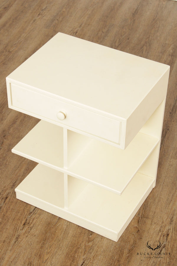 Pottery Barn Teen White 'Booknook' Bedside Table