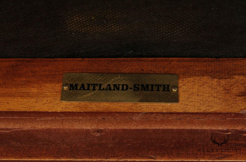 Maitland Smith Georgian Style Carved Mahogany Armchair