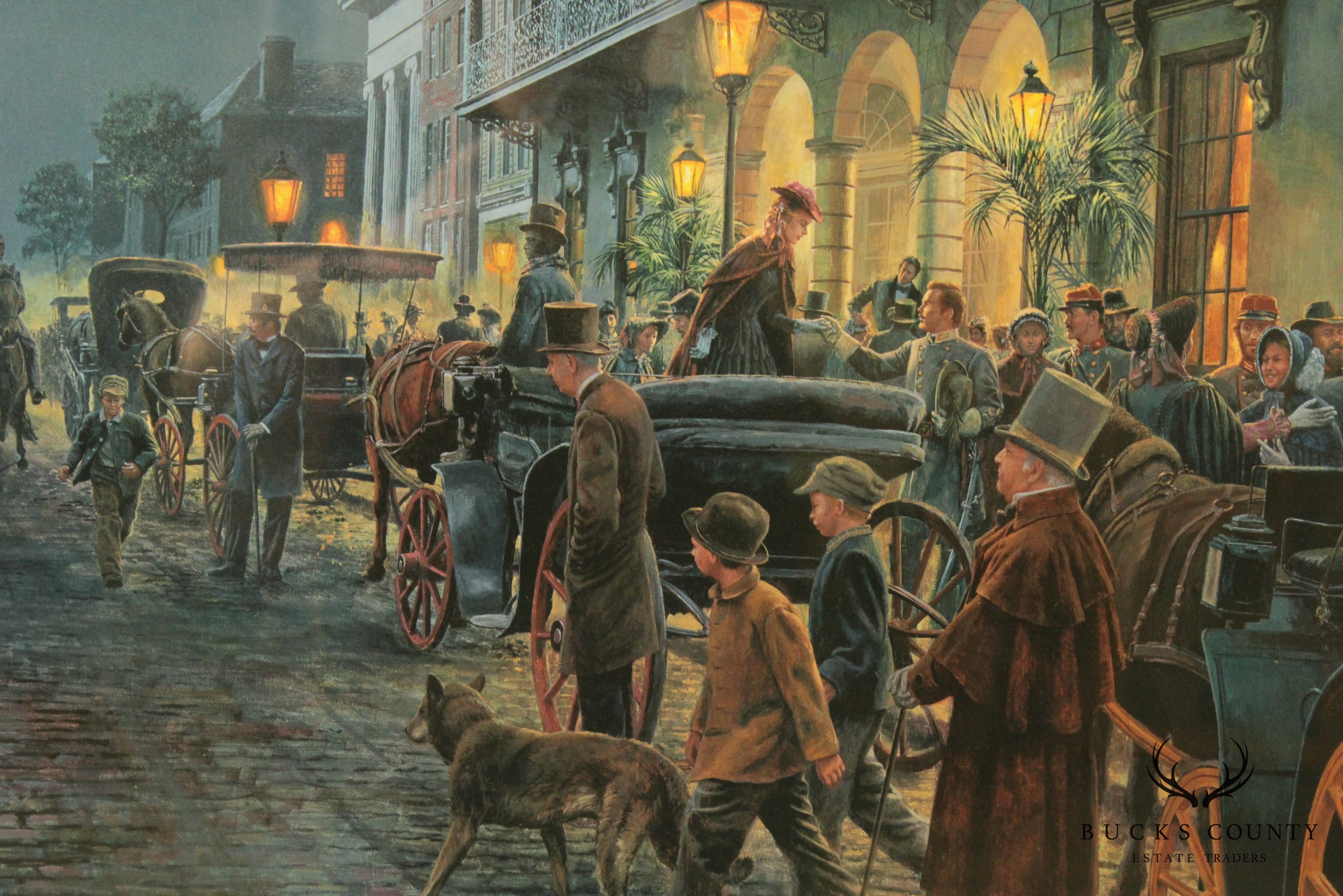 Vintage Civl War Lithograph, 'Charleston Autumn-1861' by Mort Künstler