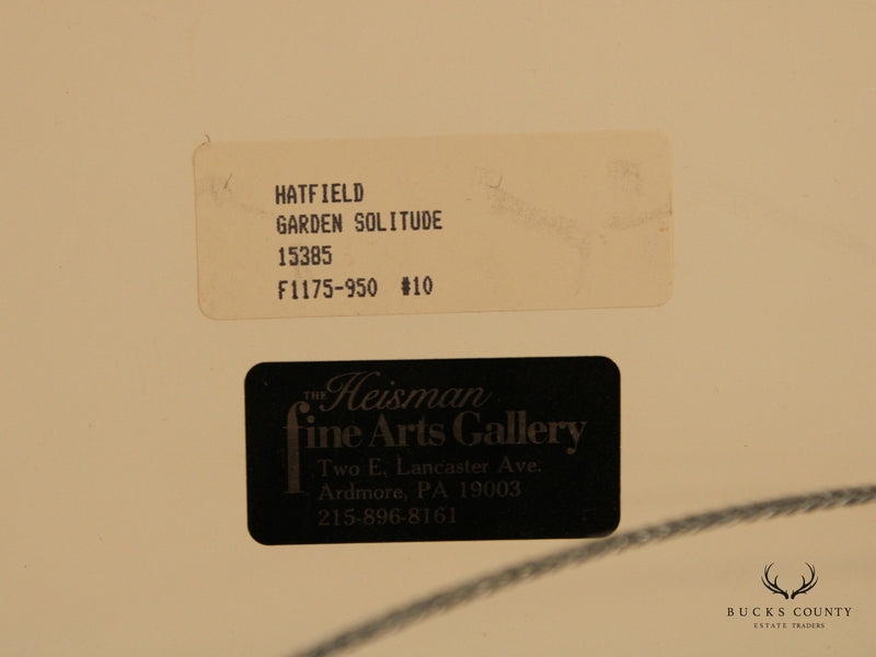 Don Hatfield Impressionist 'Garden Solitude' Serigraph Artist Proof