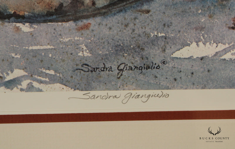 Sandra Giangiulio 'Shades of Fall' Watercolor Lithograph Print