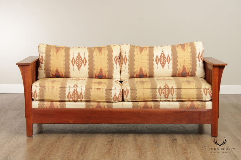 Stickley Mission Collection Cherry Spindle Sofa