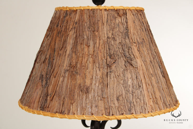 The Natural Light Rustic Style Wrought Iron Table Lamp