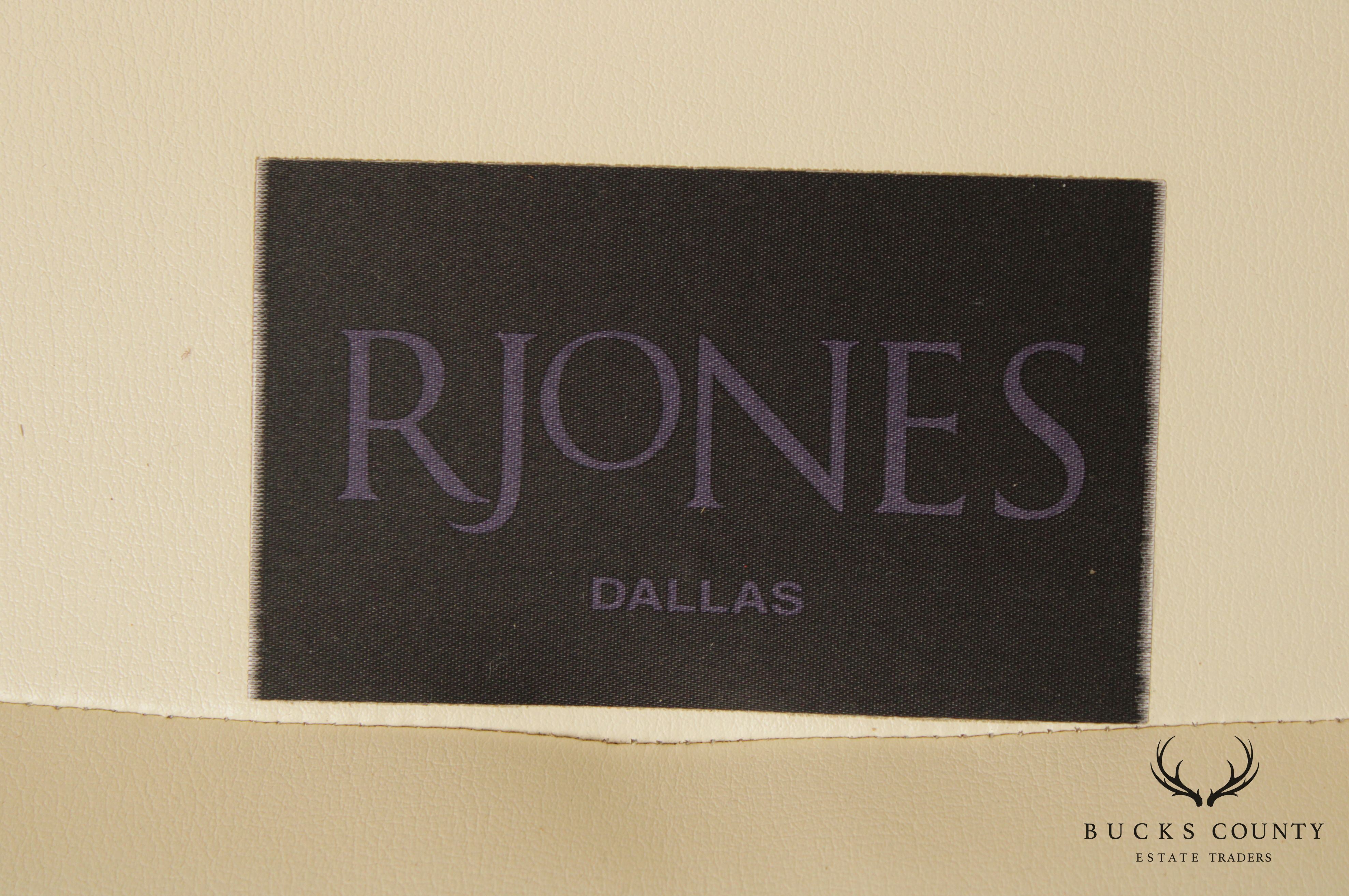 R Jones Dallas Custom Leather & Upholstered Chaise Lounge