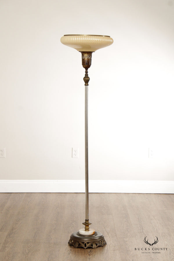 Coburn Galleries Art Deco Torchiere Floor Lamp