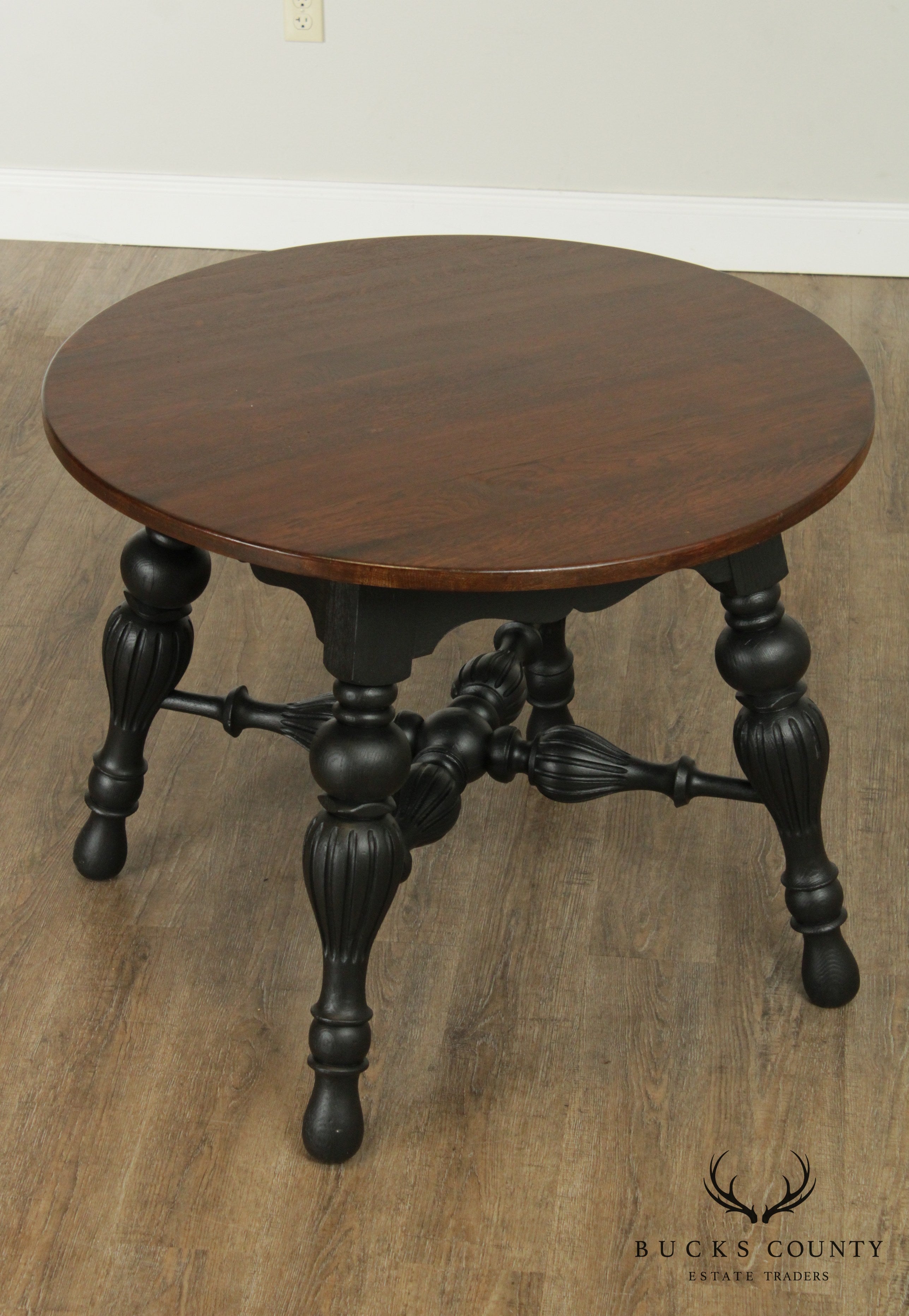 Antique Victorian 36 inch Round Oak Center Table