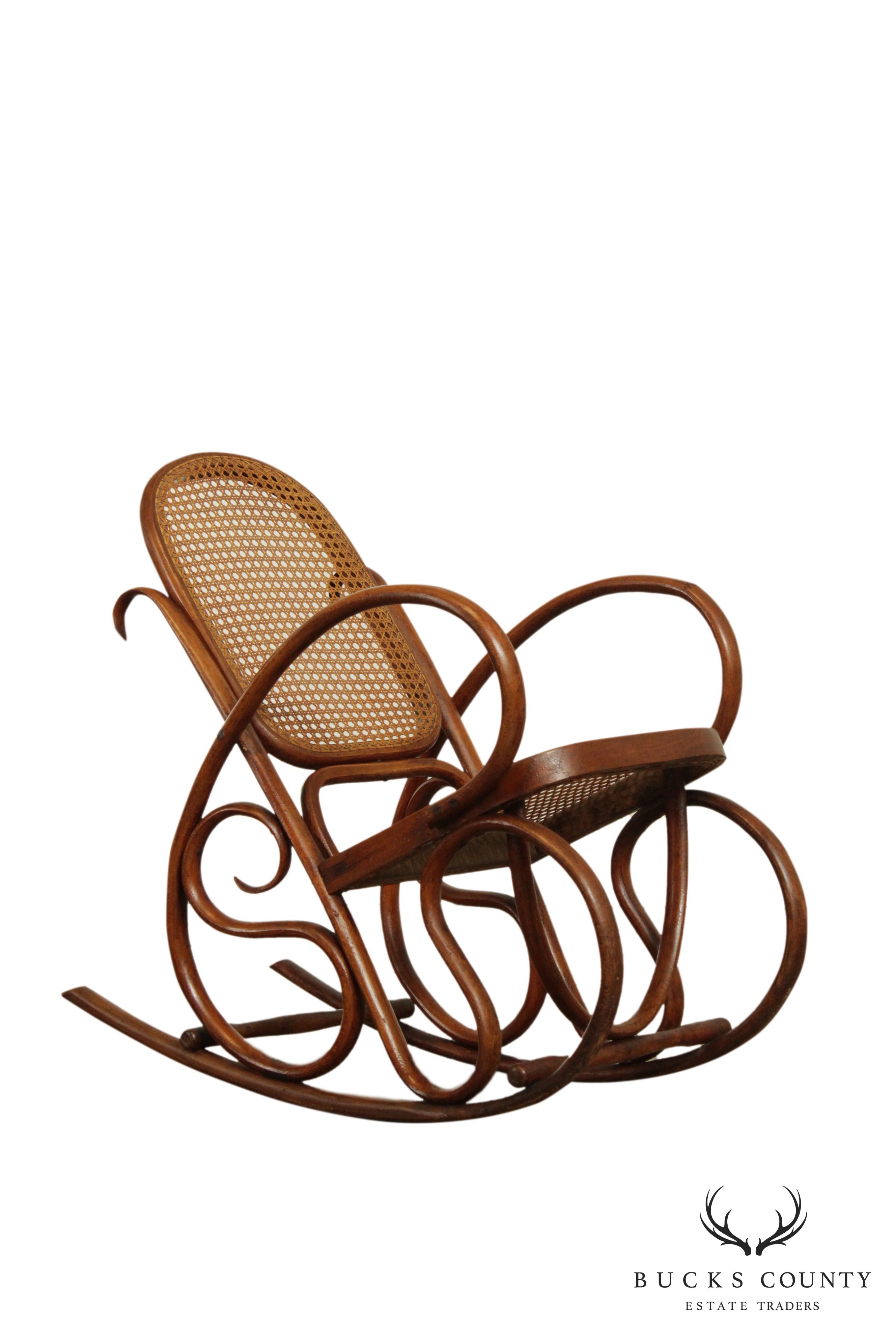 Thonet Antique Bentwood Rocker Childs Rocking Chair