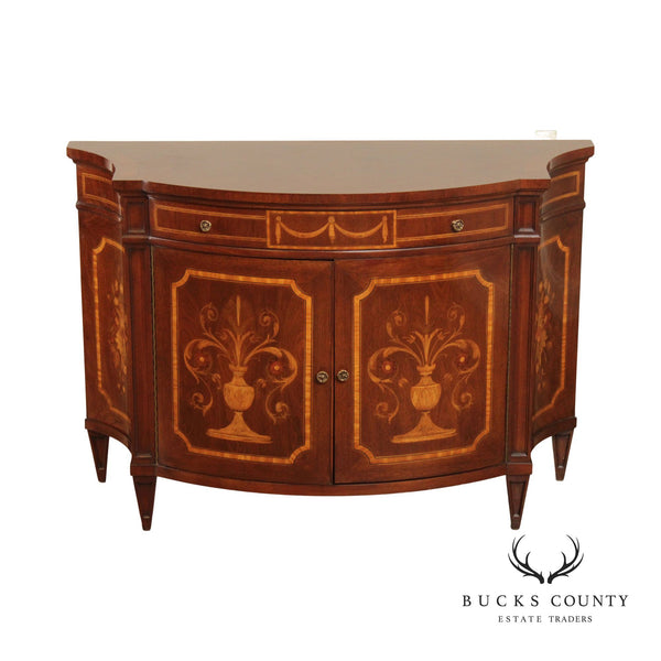 Karges Adams Style Satinwood Inlaid Demi-Lune Console
