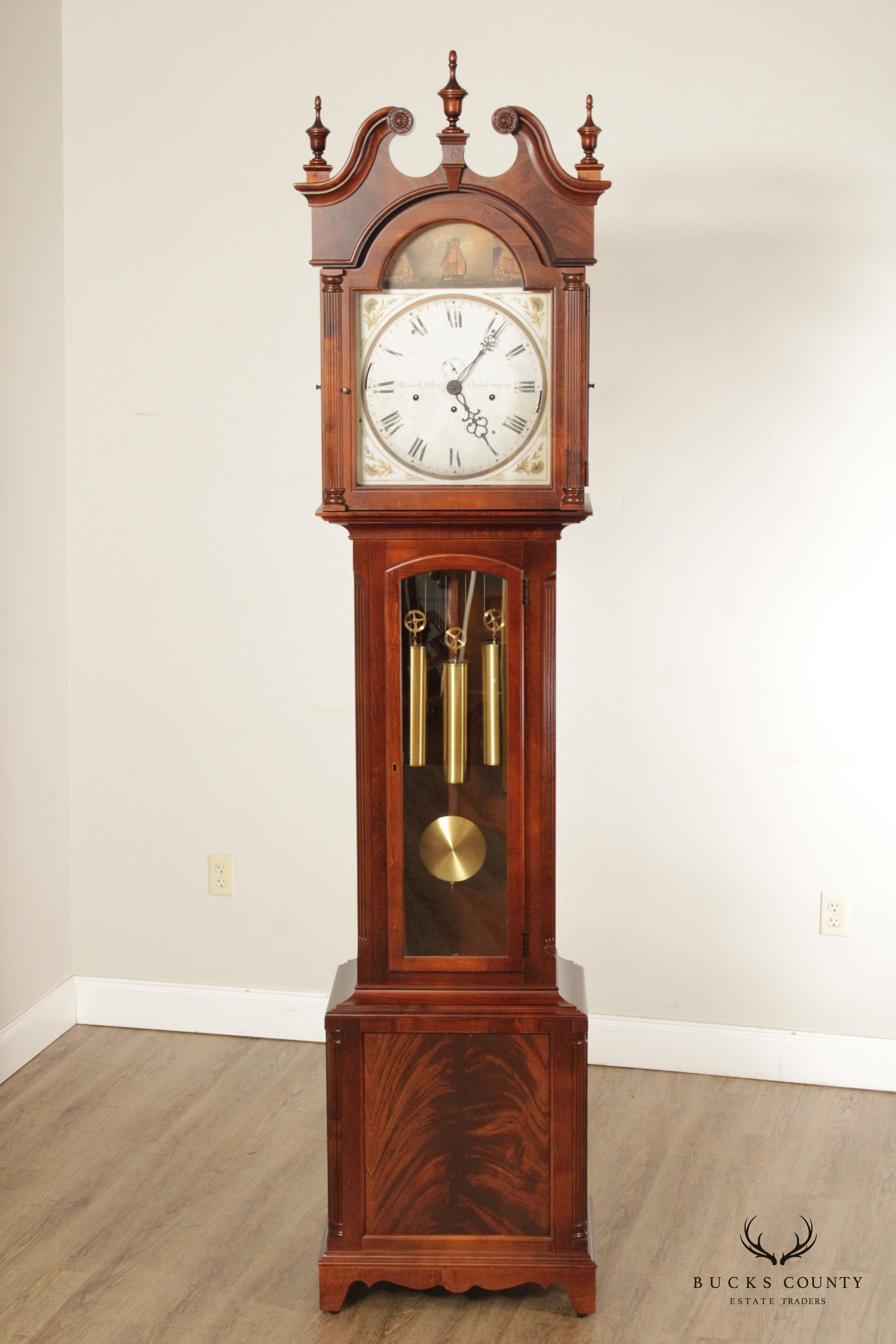 Howard Miller 'Heritage' Mahogany Case Grandfather clock