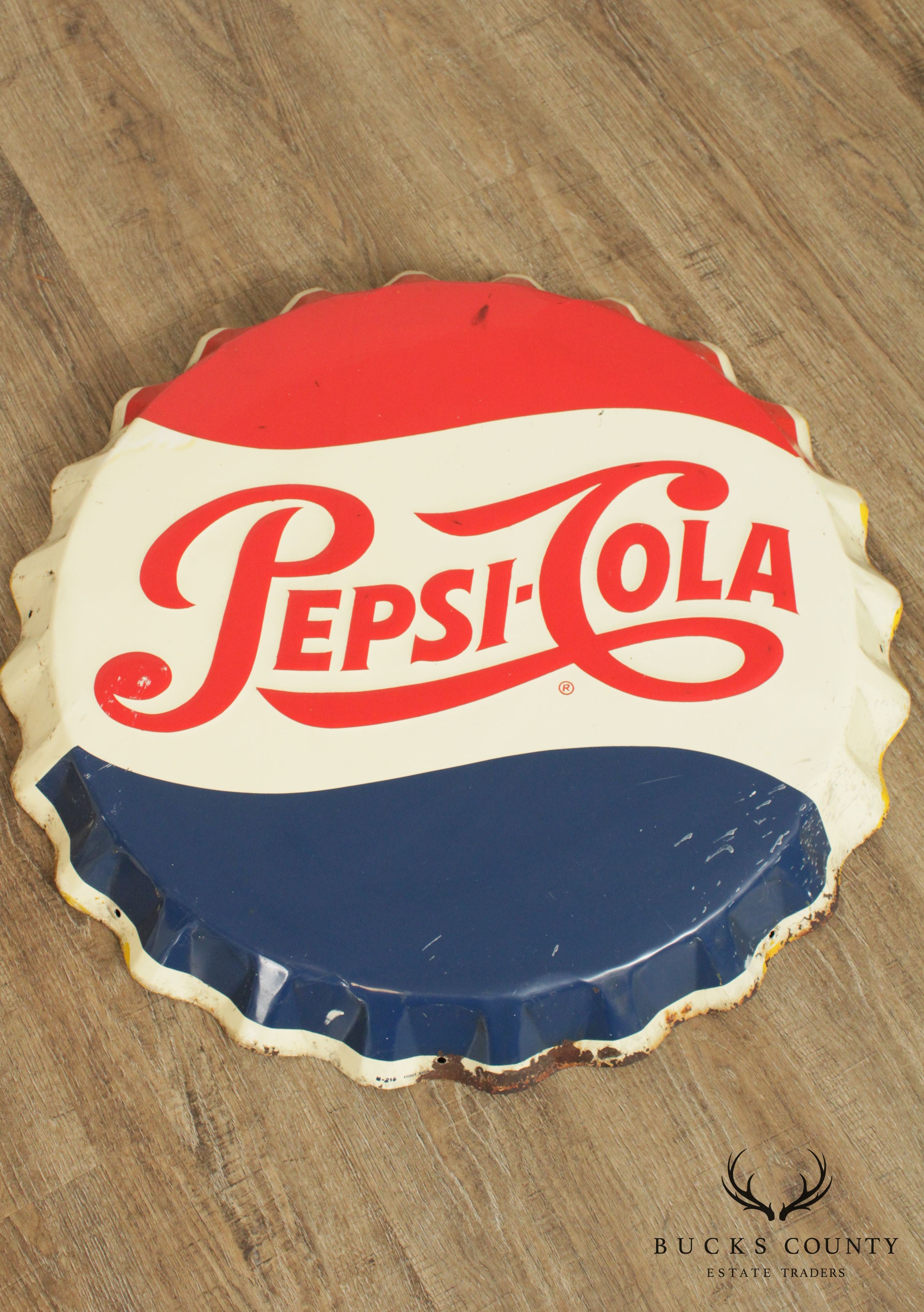 Pepsi Cola Vintage Set 3 Metal Bottle Cap Signs, Stout