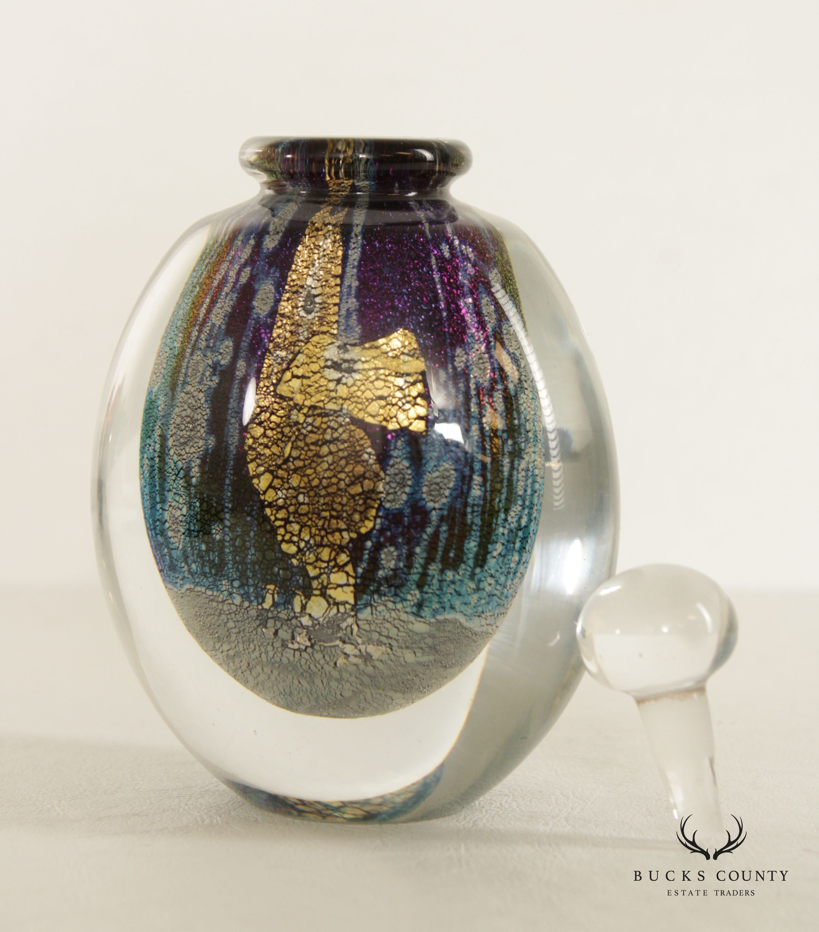 Robert Eickholt Blown Glass Perfume Bottle