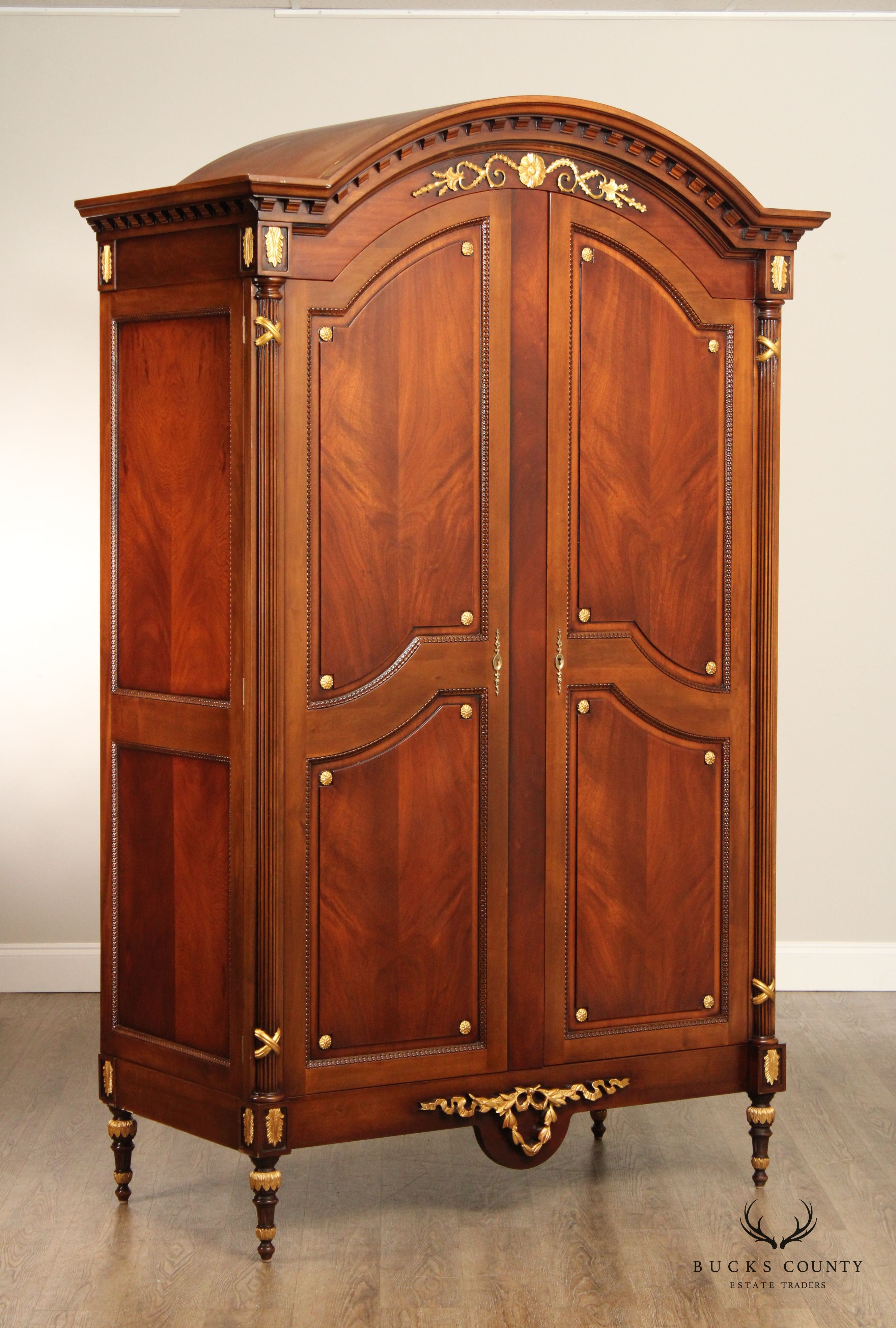 Francesco Molon Louis XVI Style Mahogany Armoire