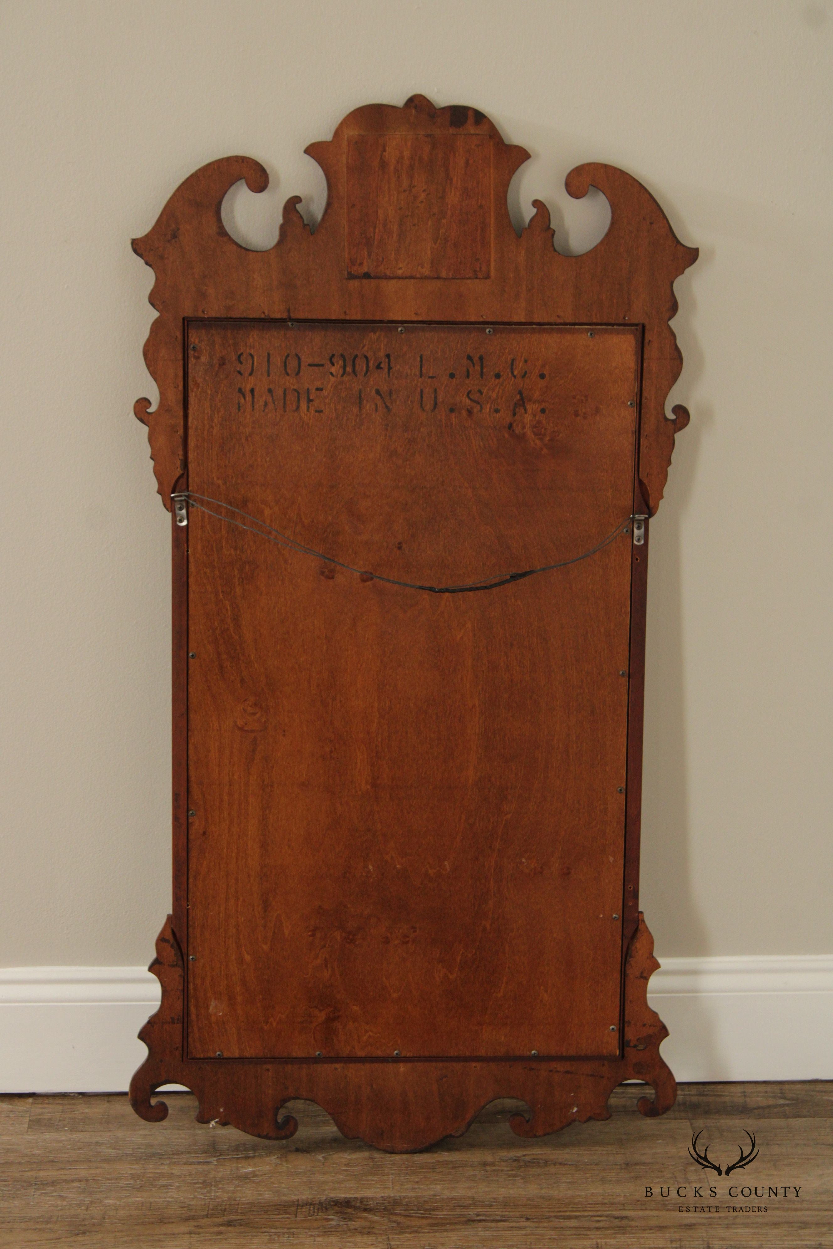 Chippendale Style Carved Mahogany Wall Mirror