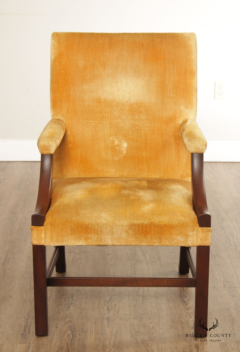 Sold at Auction: Federal Inlaid Mahogany Lolling Chair