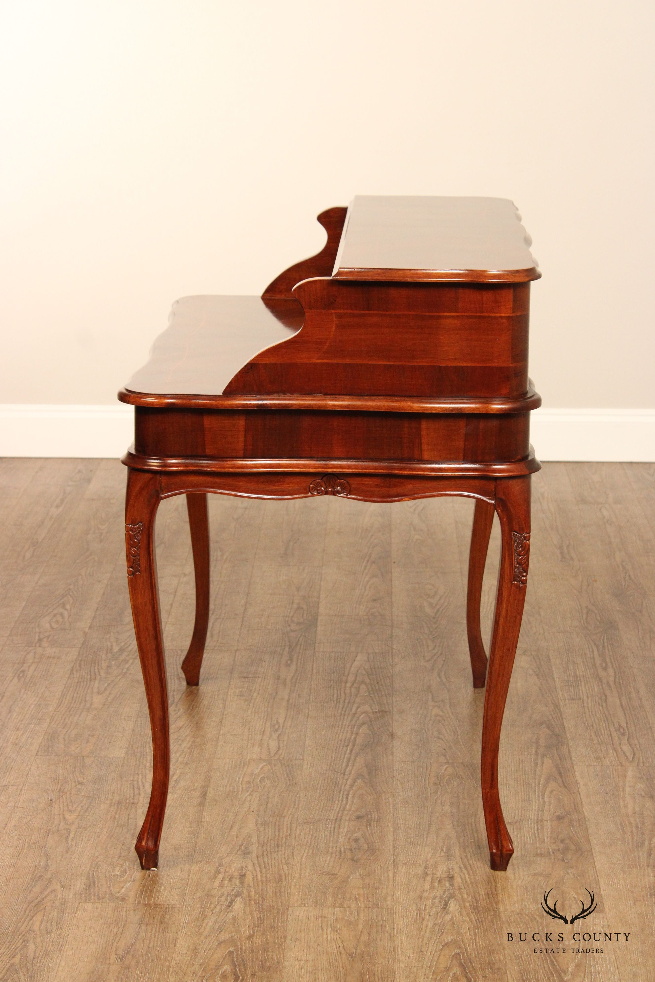 Italian Provincial Louis XV Style Walnut Writing Desk