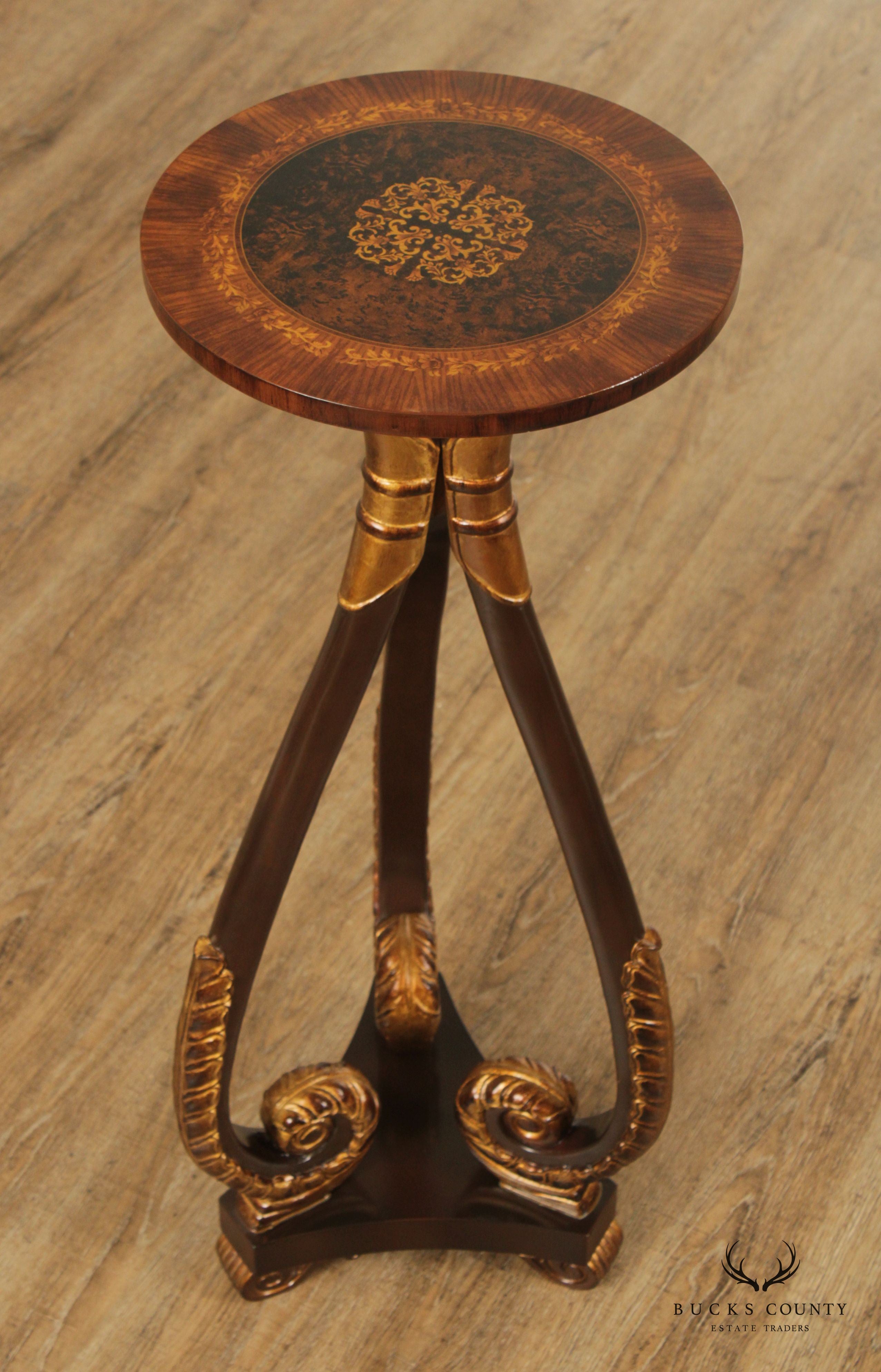 Regency Style Parcel Gilt Pedestal Stand