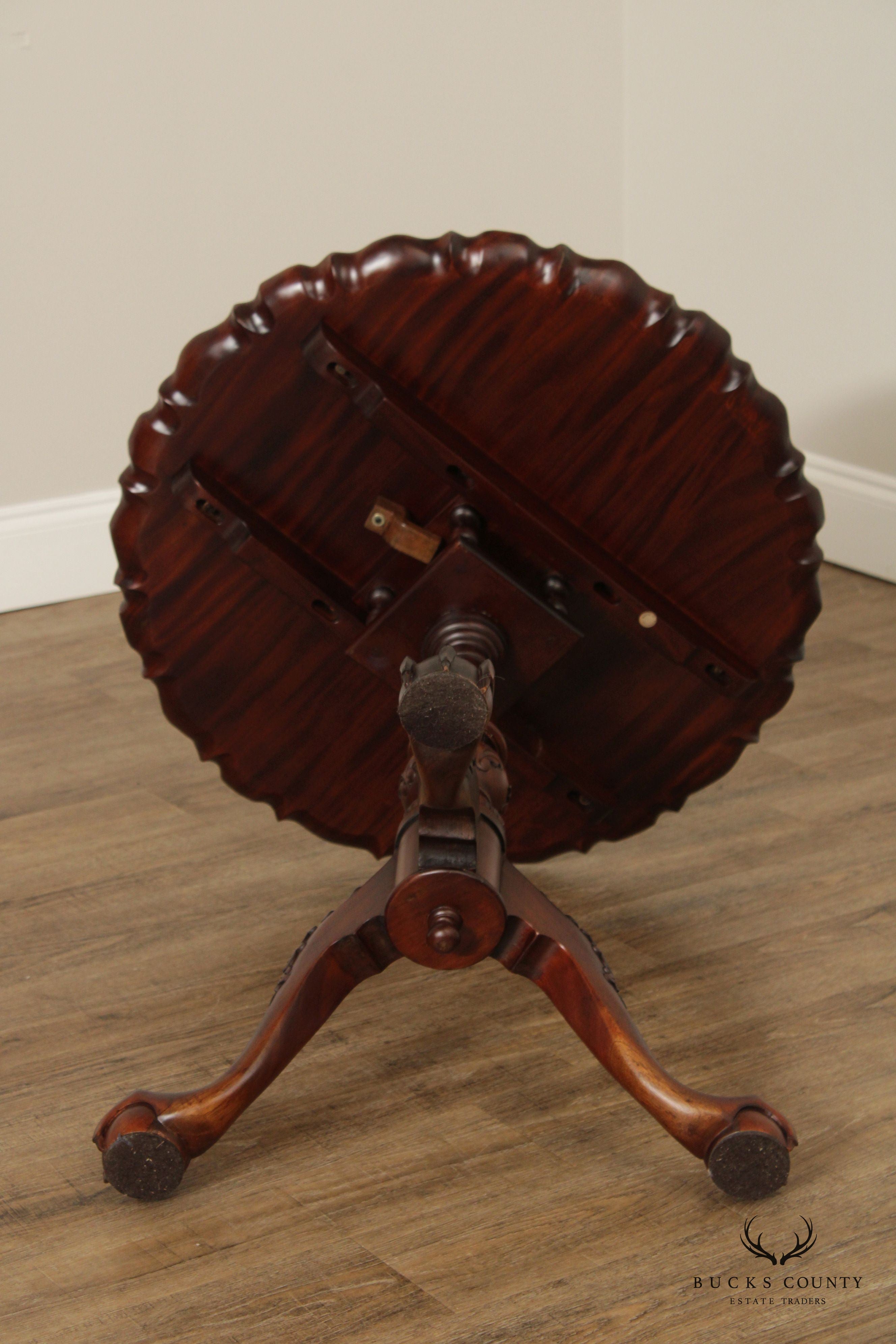 Chippendale Style Mahogany Tilt-Top Pie Crust Table