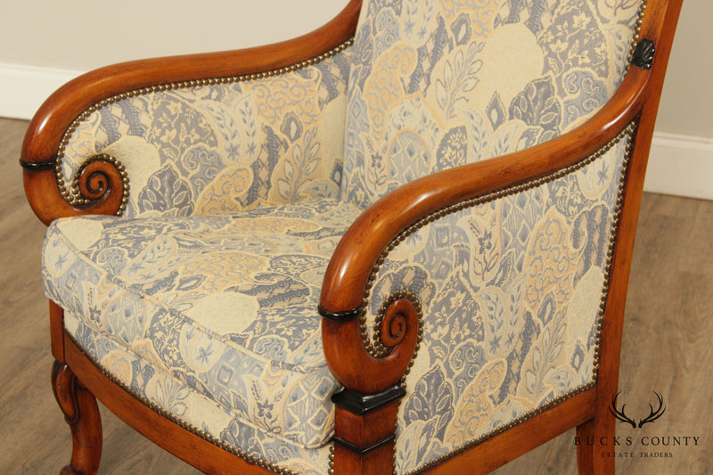 French Empire Style High Quality Custom Upholstered Armchair