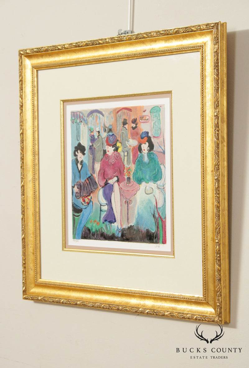 Zule Moskowitz 'In the Cafe' Framed Serigraph Print