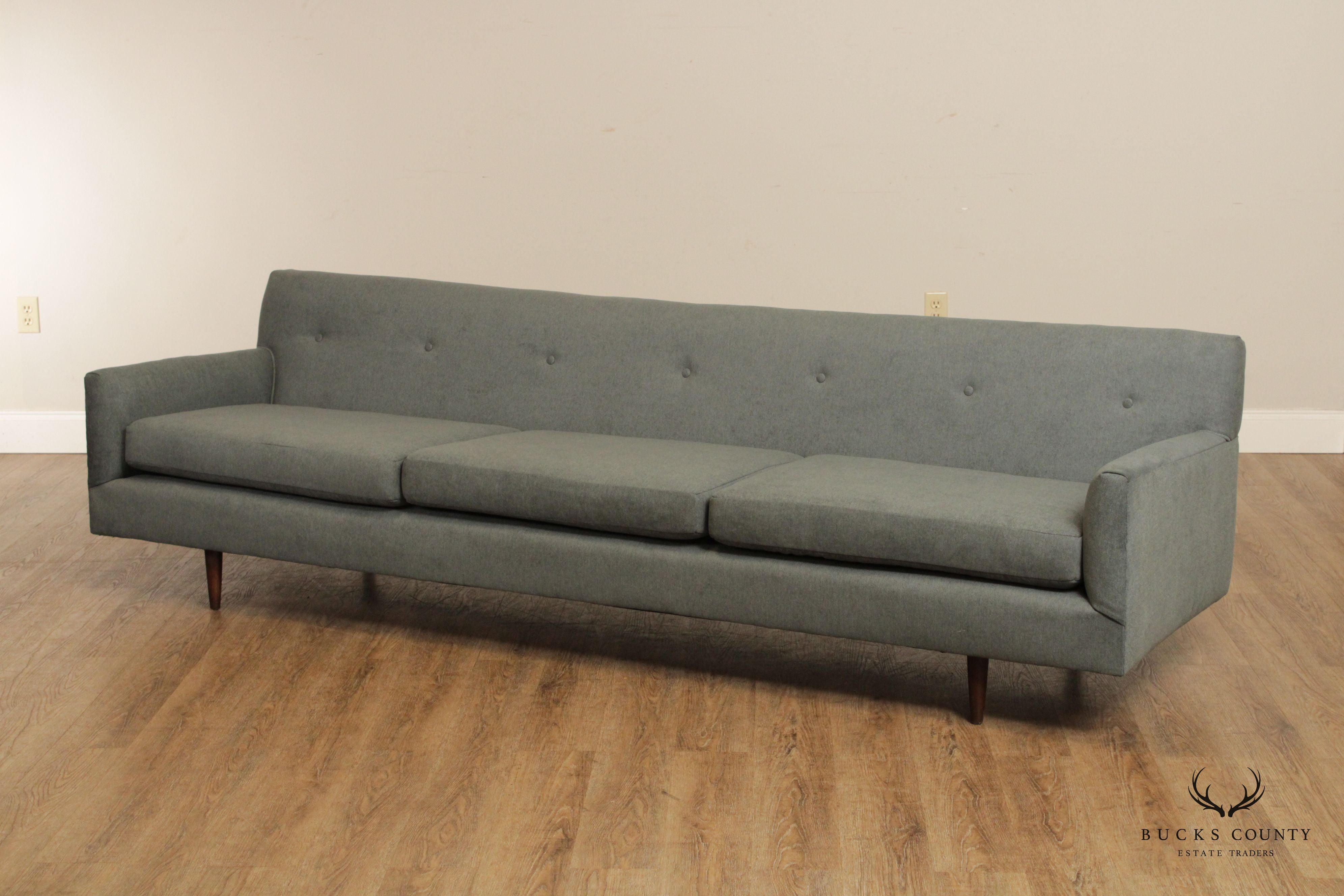 1960's Mid Century Modern Newly Upholstered Sofa