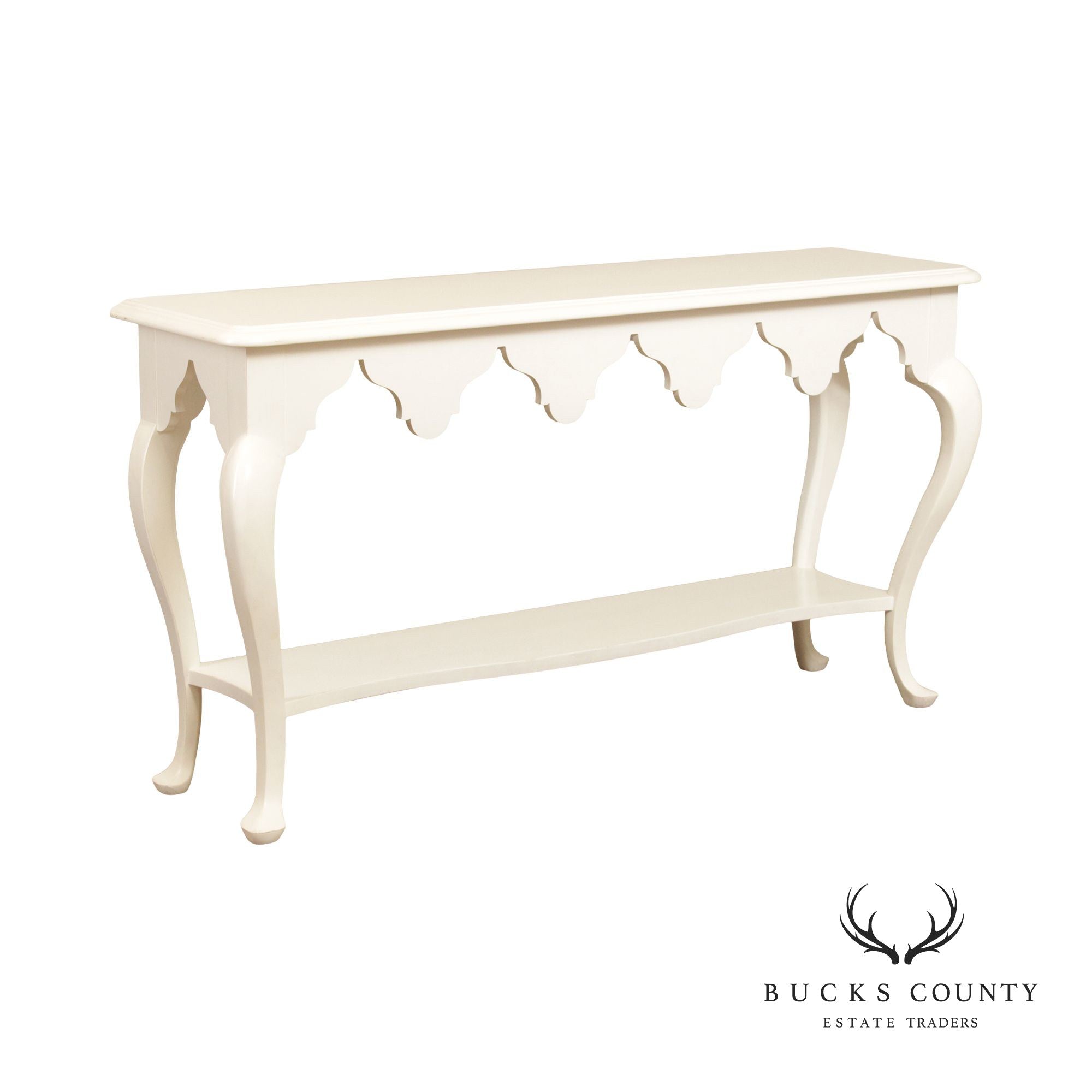 Tommy Bahama 'Gunners Reef' White Painted Two Tier Console Table