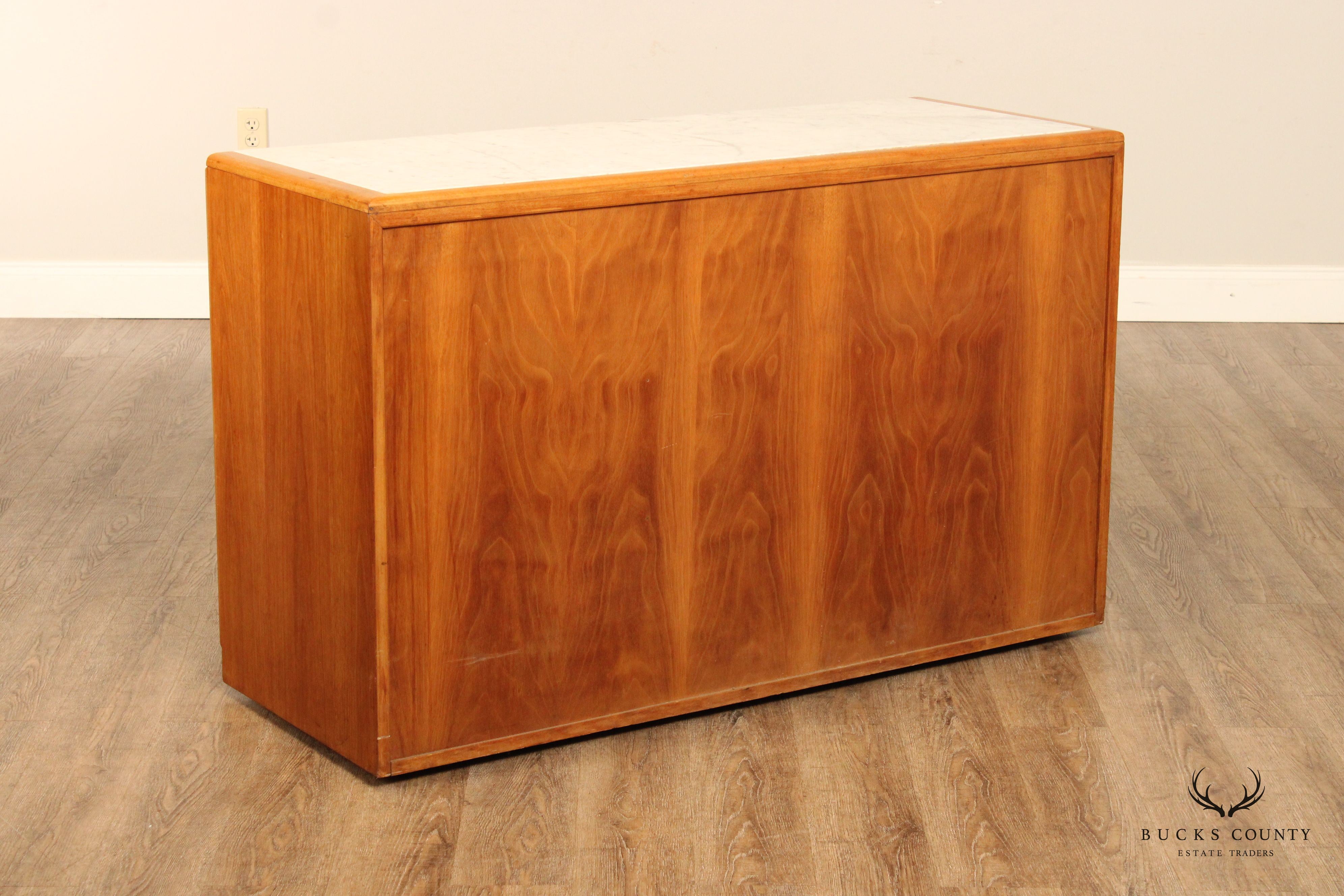 Widdicomb T.H. Robsjohn-Gibbings Mid Century Modern Marble Top Sideboard