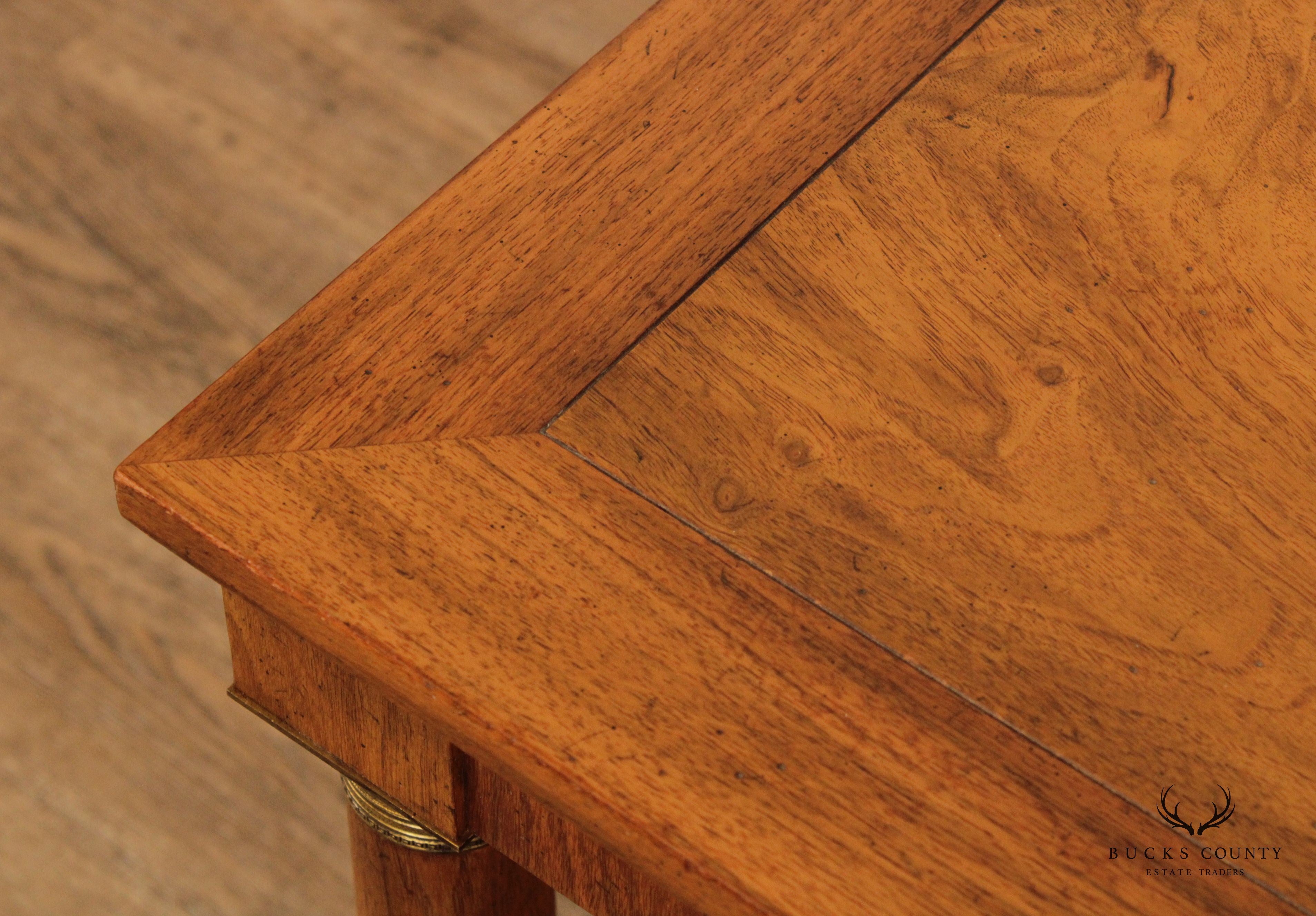 Empire Style Two-Tier Walnut Side Table