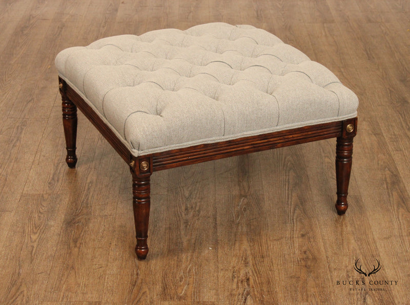 Theodore Alexander Althorp Living History Regency Style Tufted Ottoman